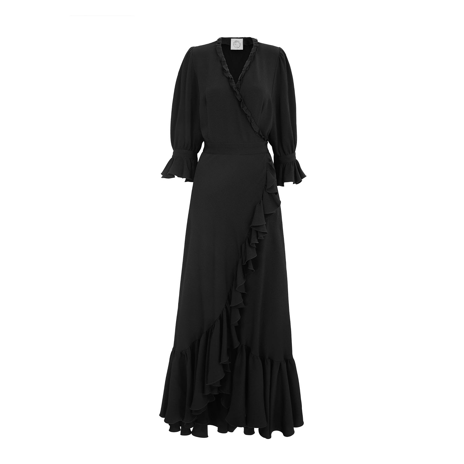 Women’s The Wrap Dress Raven - Black Extra Small Planet Loving Company