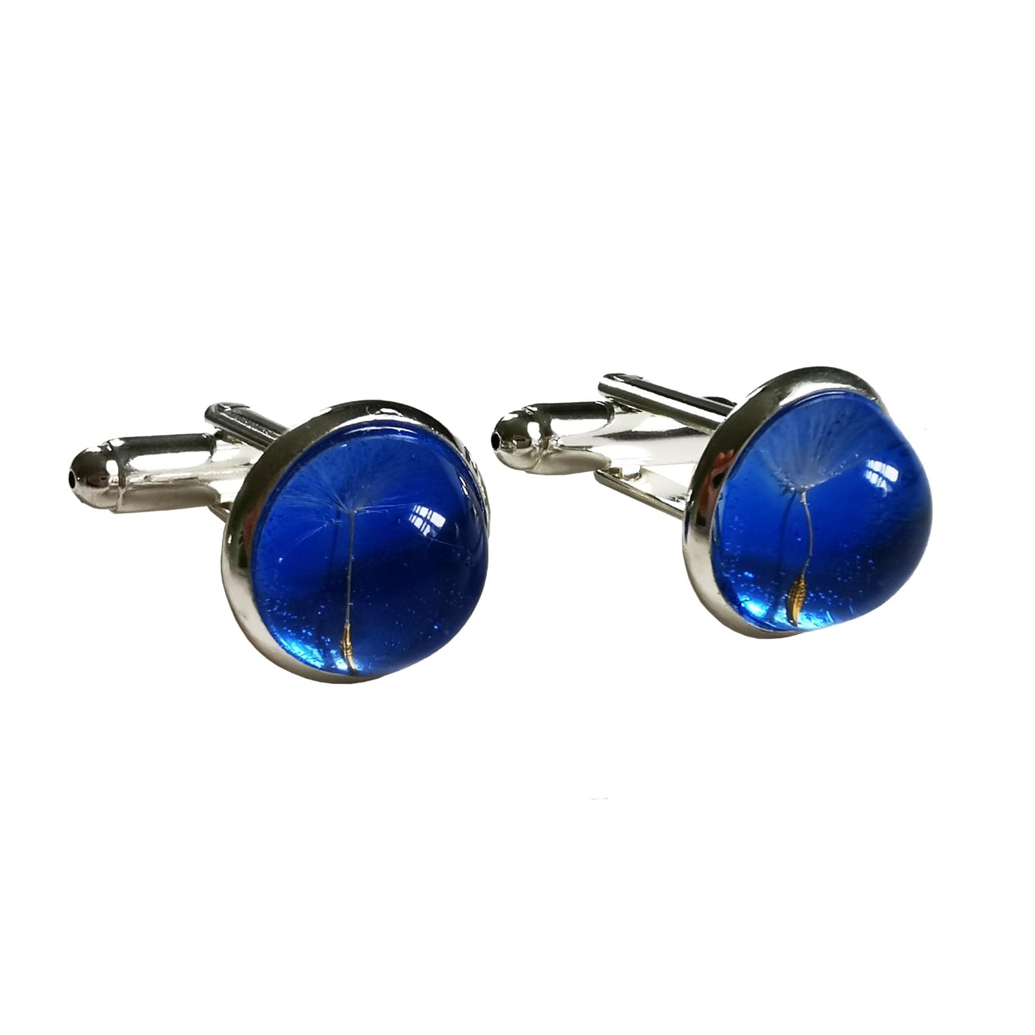 Laura Daili Men's Blue / Silver Midnight Wish Cufflinks In Blue