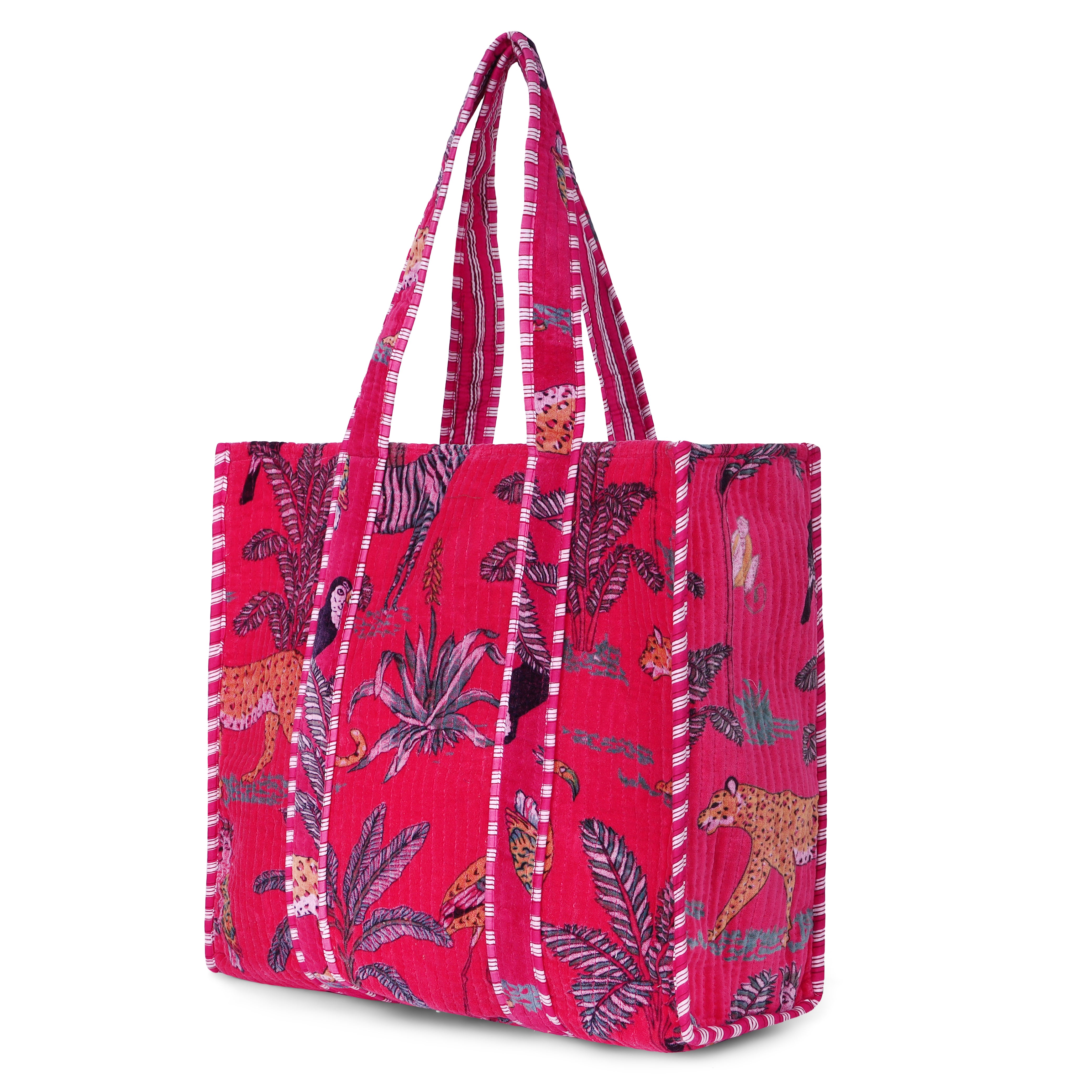 Conscious Yoga Collective Women's The Ultimate Velvet Jungle Tote In Red