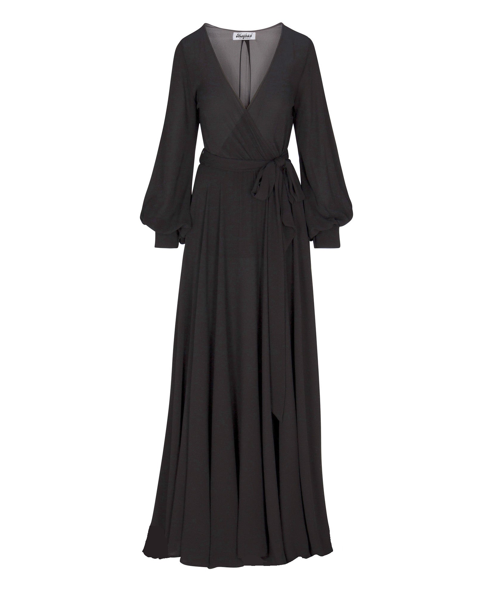 Meghan Fabulous Lilypad Maxi Dress In Black