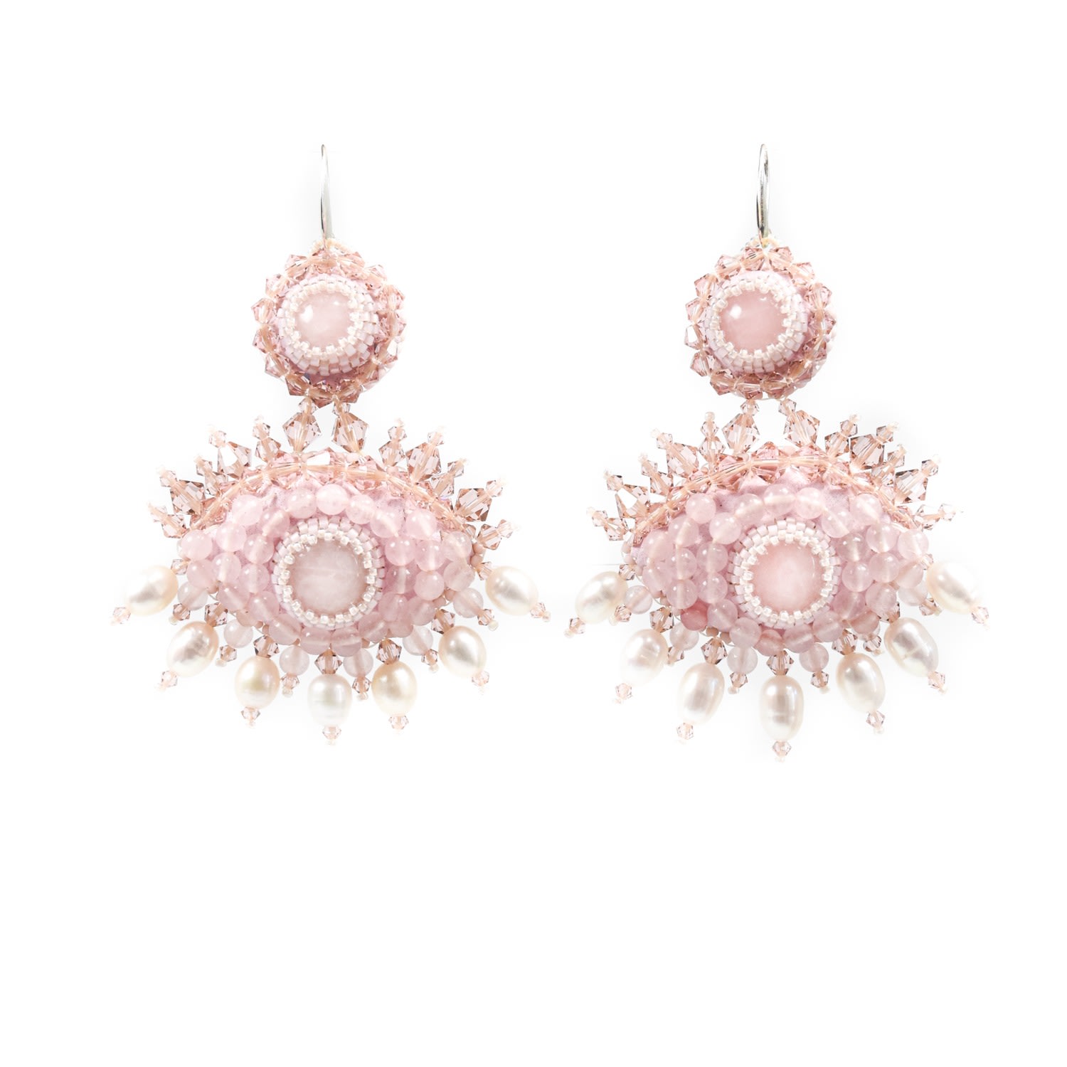 Women’s Pink / Purple Charmed Eye Romantic Pearl Earrings ElevÃ©e Jewels