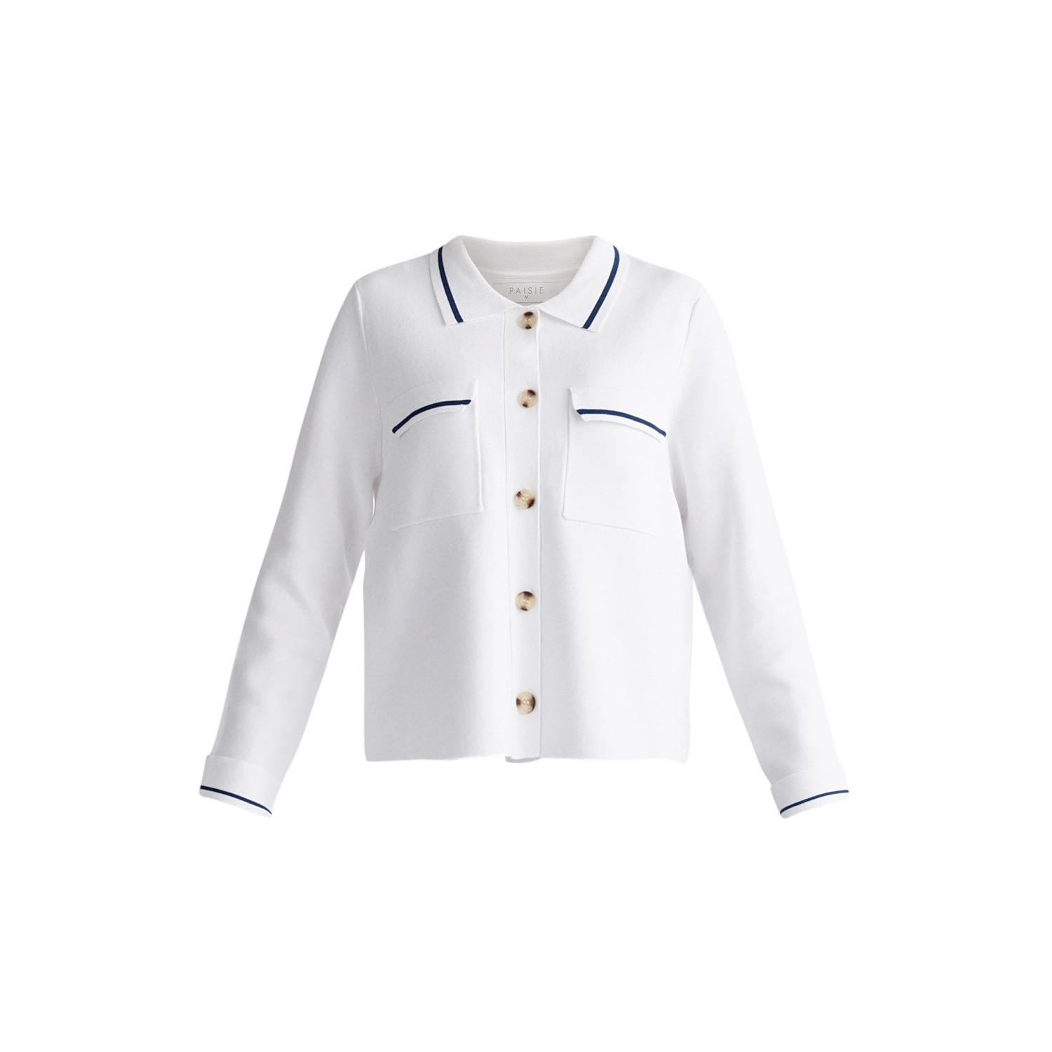 Women’s Contrast Detail Top In White Extra Large Paisie