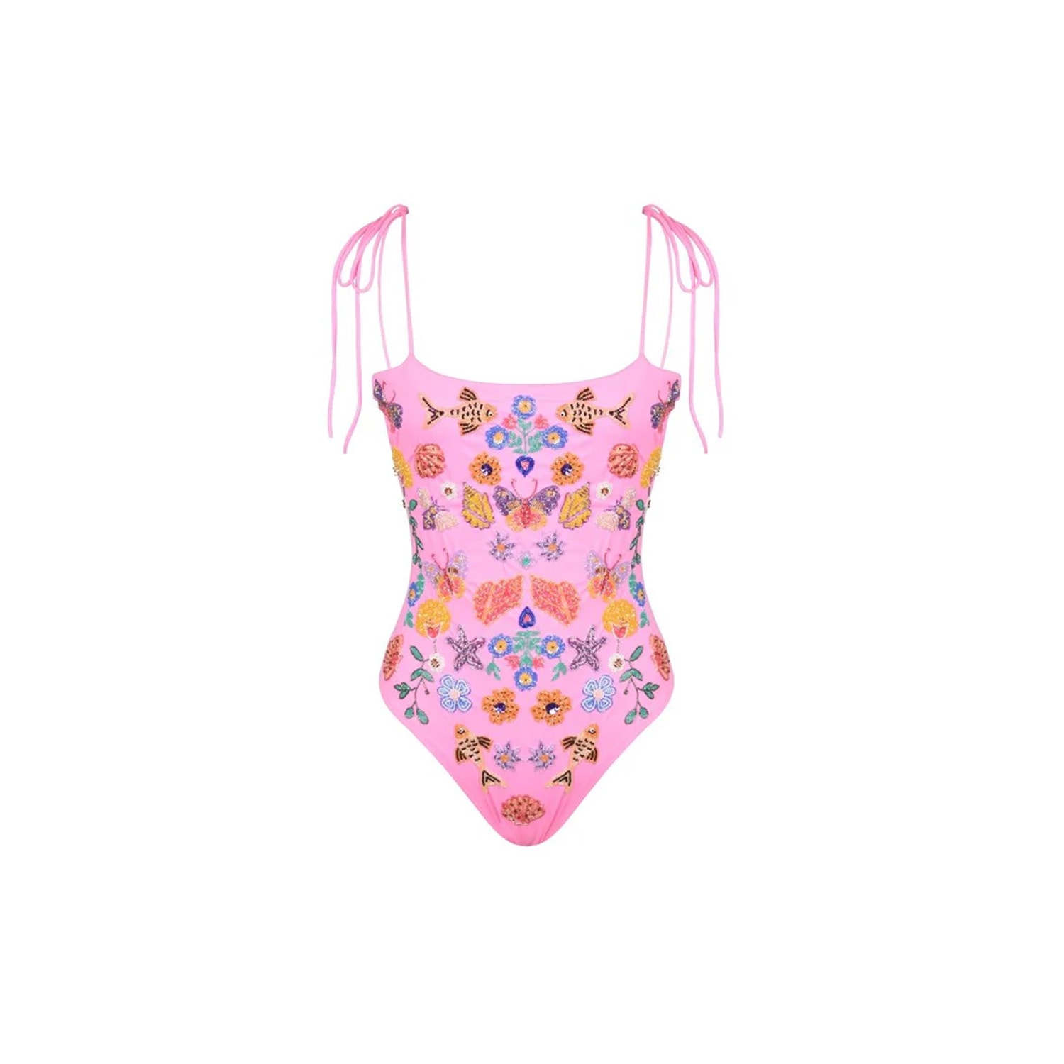 Oceanus Swimwear Women's Mirrored Sea One Piece Swimsuit Pink In Pink