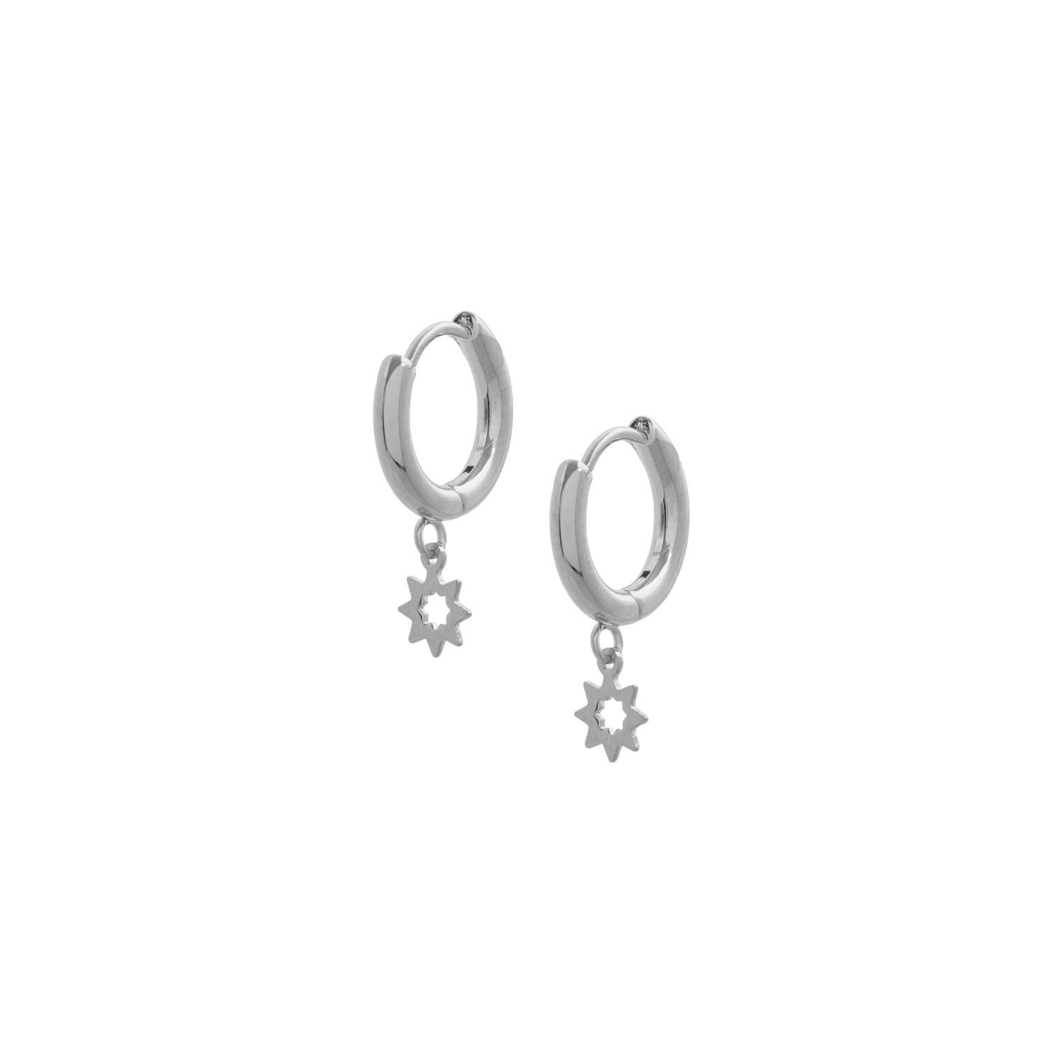 A Weathered Penny Women's Silver Celestial Hoops In White