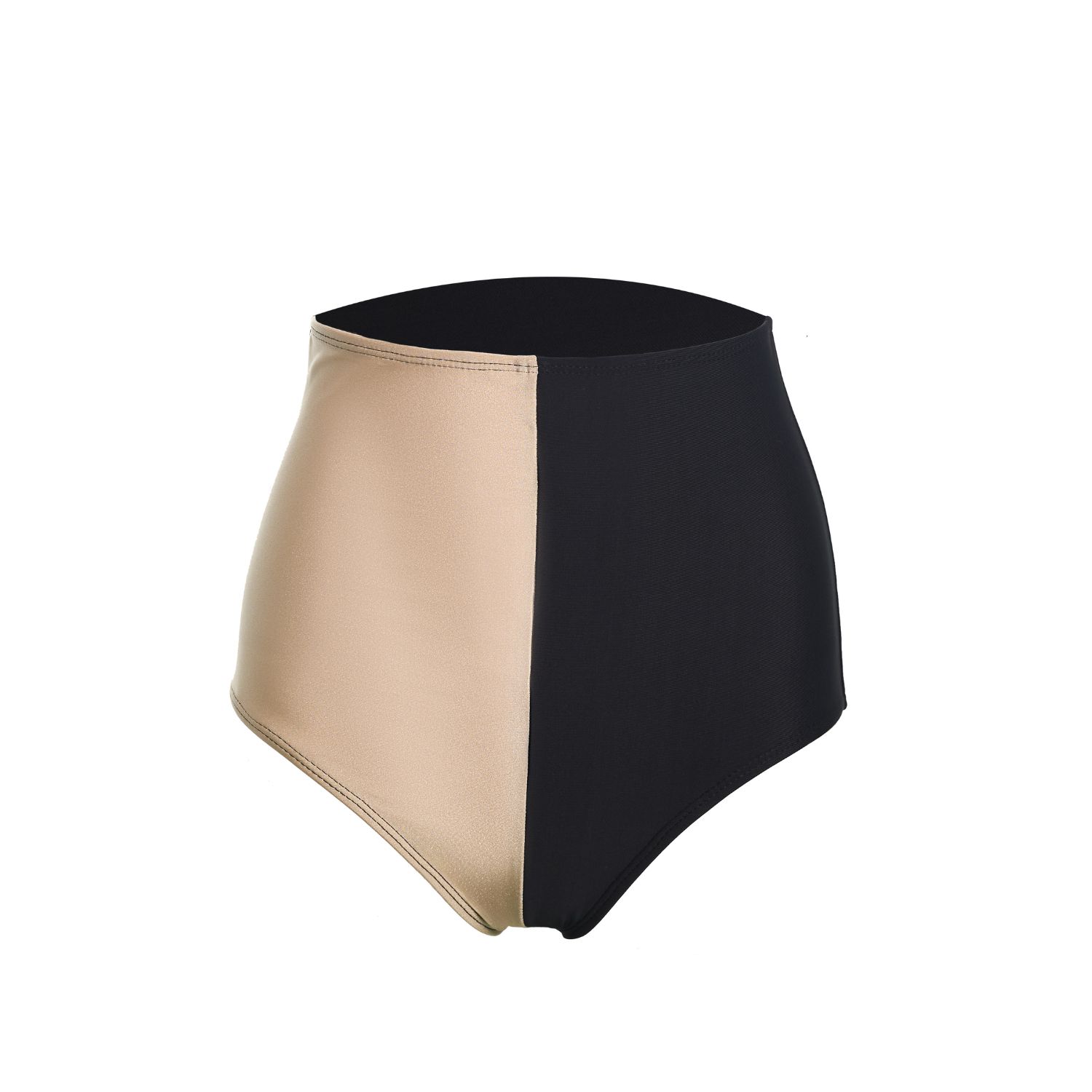 Paola Amador Women's Black / Neutrals High Waist Stylist Bikini Bottom