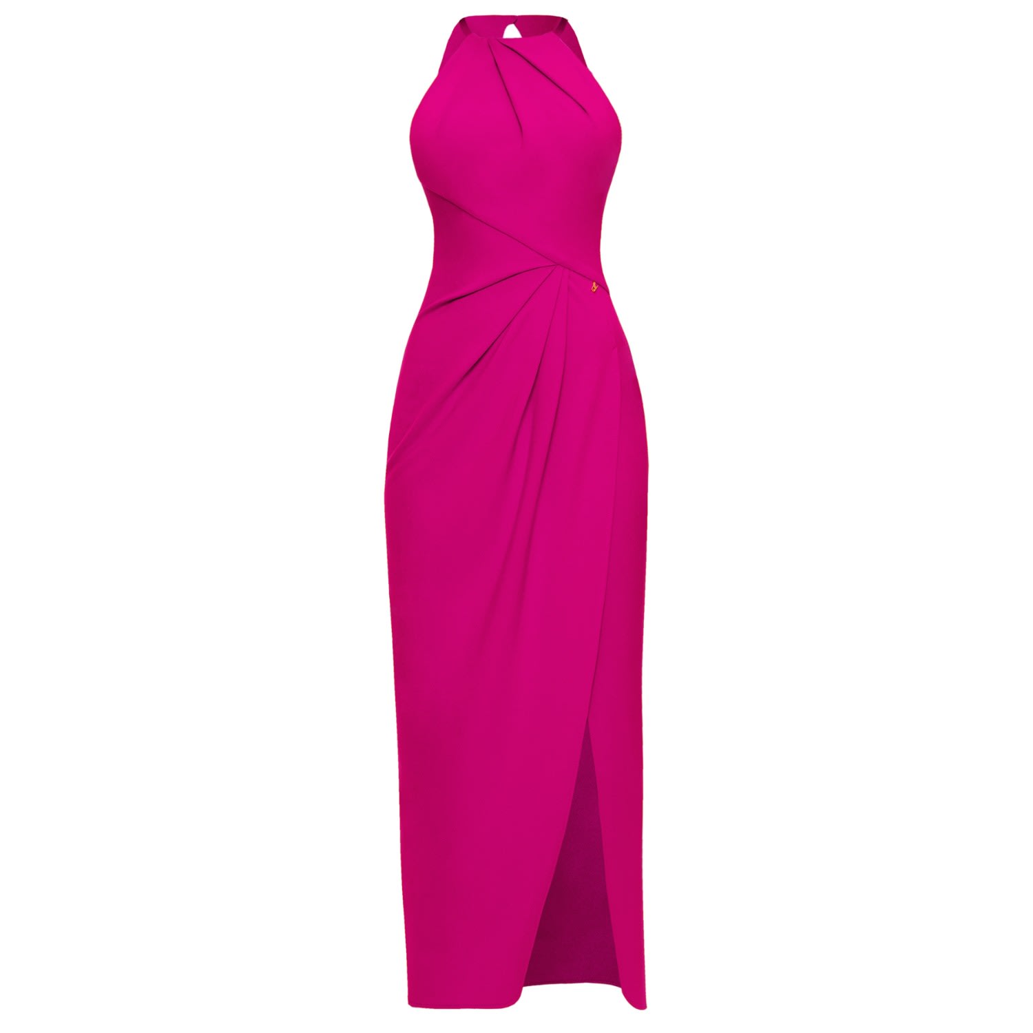 Women’s Pink / Purple Draped Dress Sofia Fuchsia Medium Angelika Jozefczyk