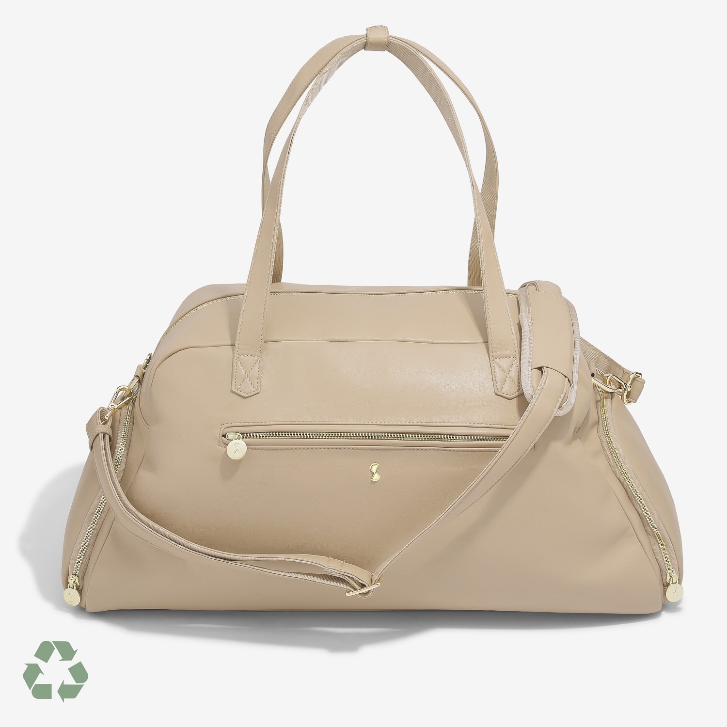 Women's Neutrals / Brown Stackers Gym Bag - Camel | Xl
