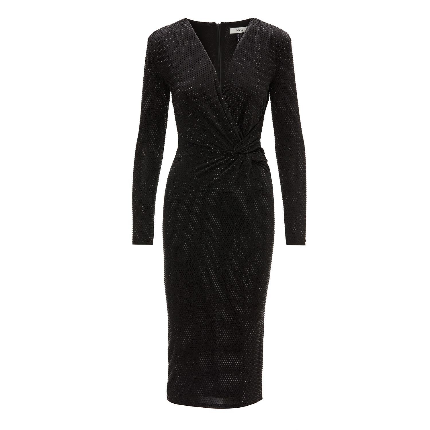 Nissa Women's Stud-embellished Midi Dress Black