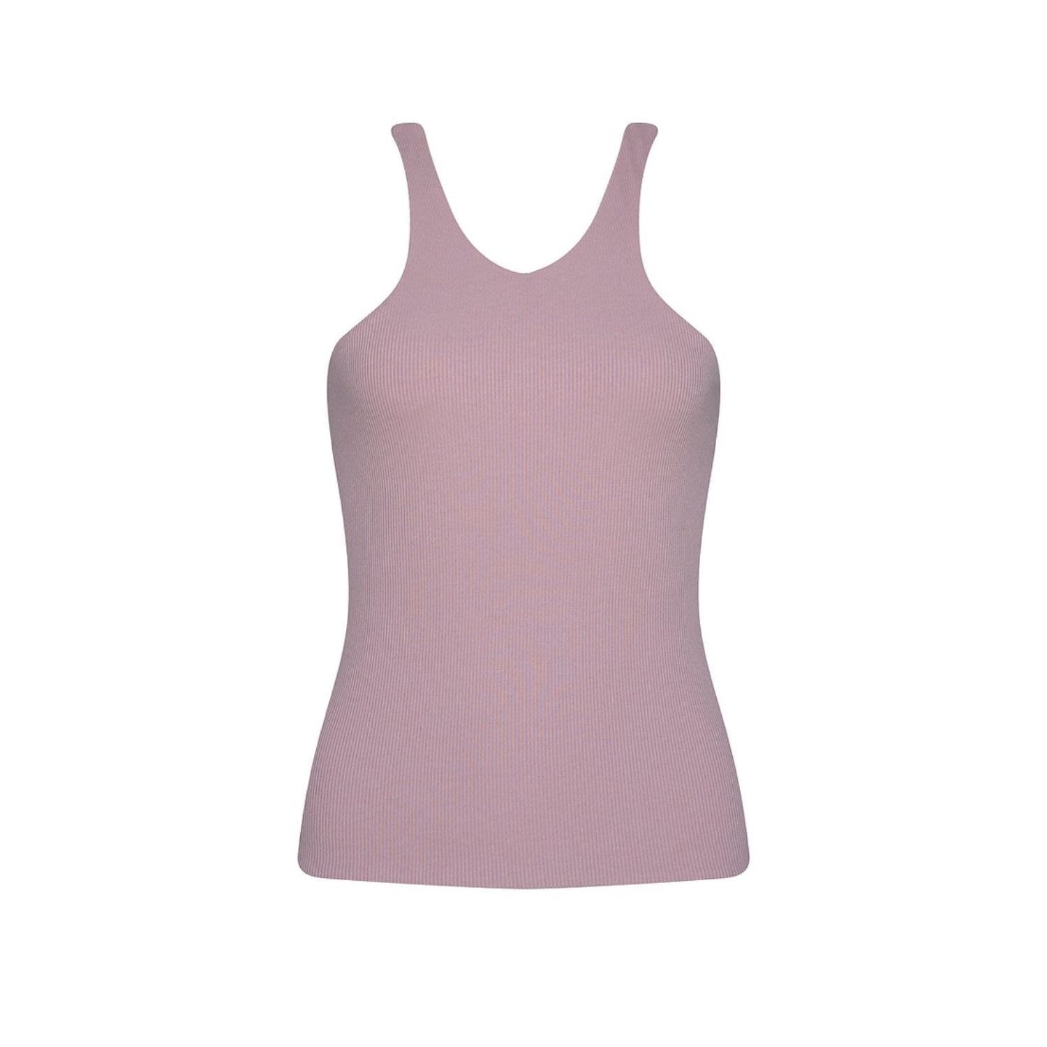 State Of Georgia Women's Pink / Purple The Lounger Rib Singlet Dusty Pink