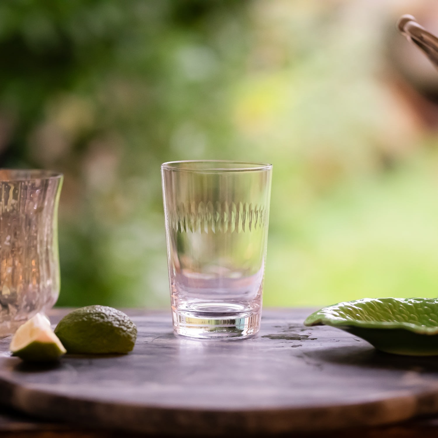 Six Hand-Engraved Crystal Tumblers With Spears Design The Vintage List