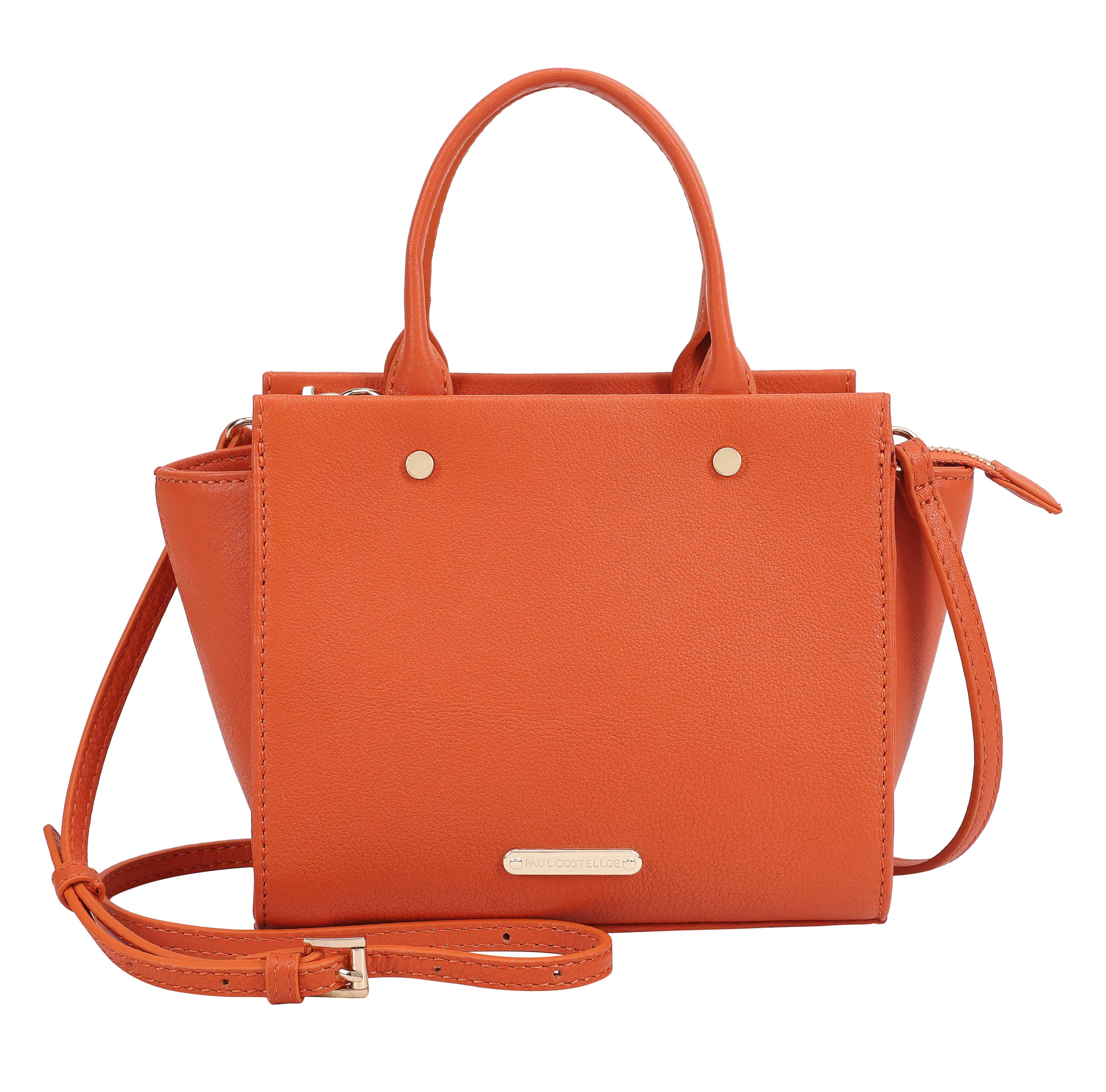Paul Costelloe Women's Orange Drini Leather Crossbody Bag - Koi