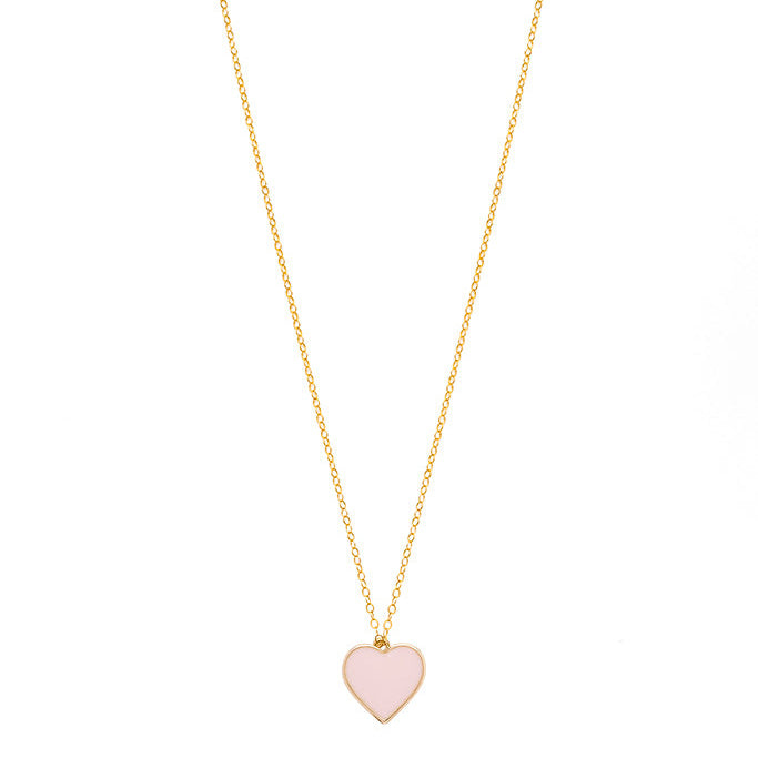 Rejected Hearts Club Women's Gold / Pink Single Hearted Girl Pink Necklace – Magnetic Clasp Jewelry For Self-love In Multi