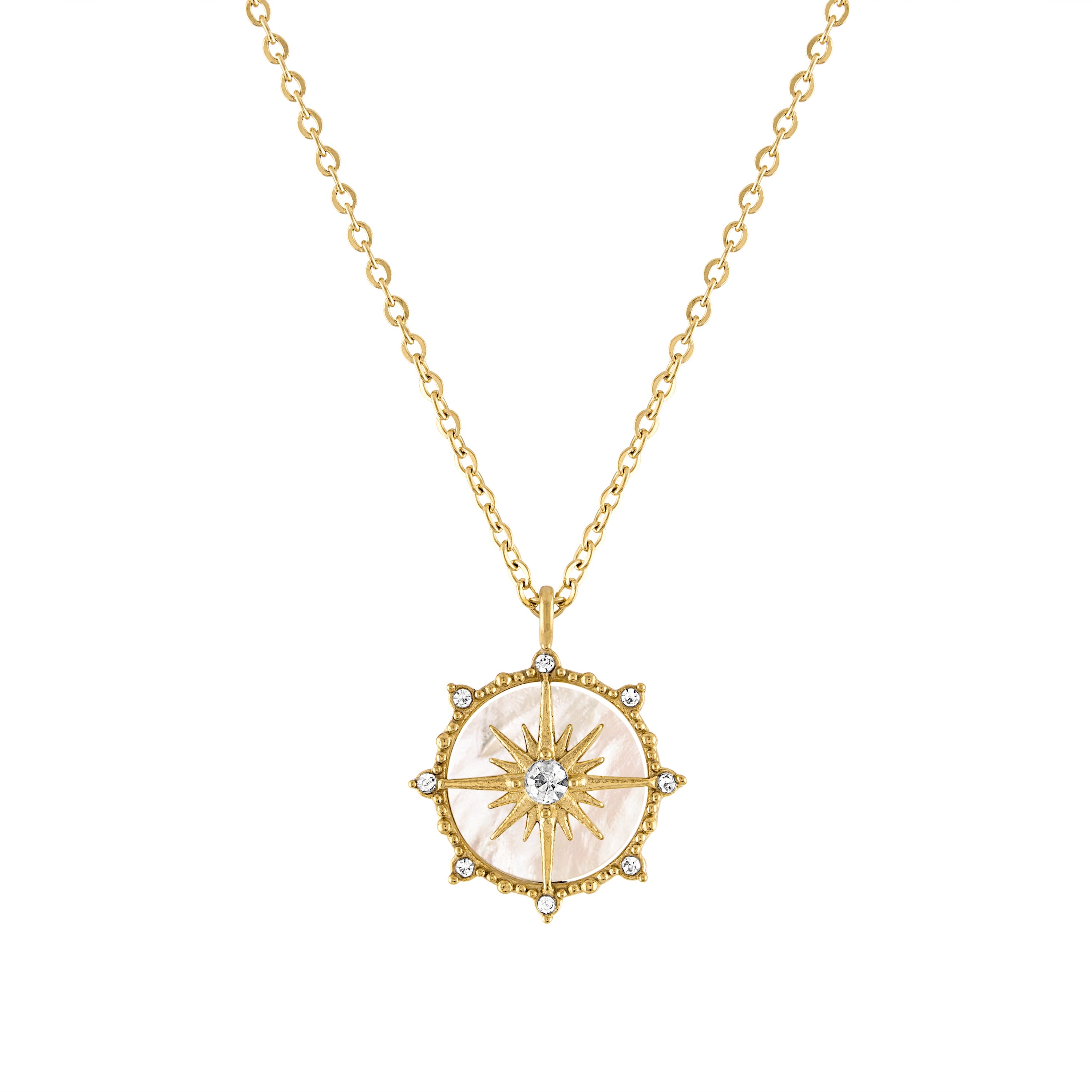 Olivia Le Pearl North Star Pendant Necklace In Gold