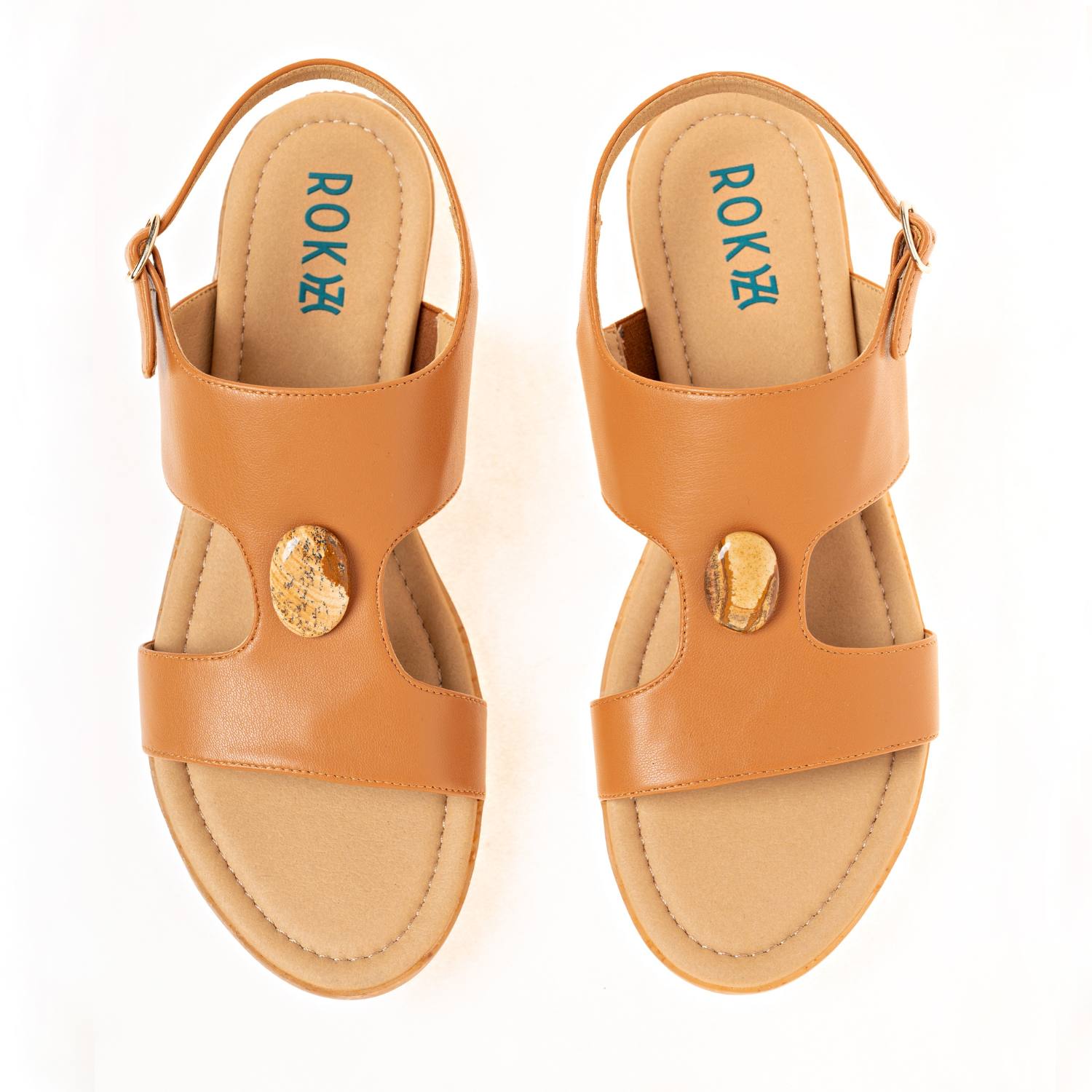 Rokhz Women's Brown Toffee With Picture Jasper