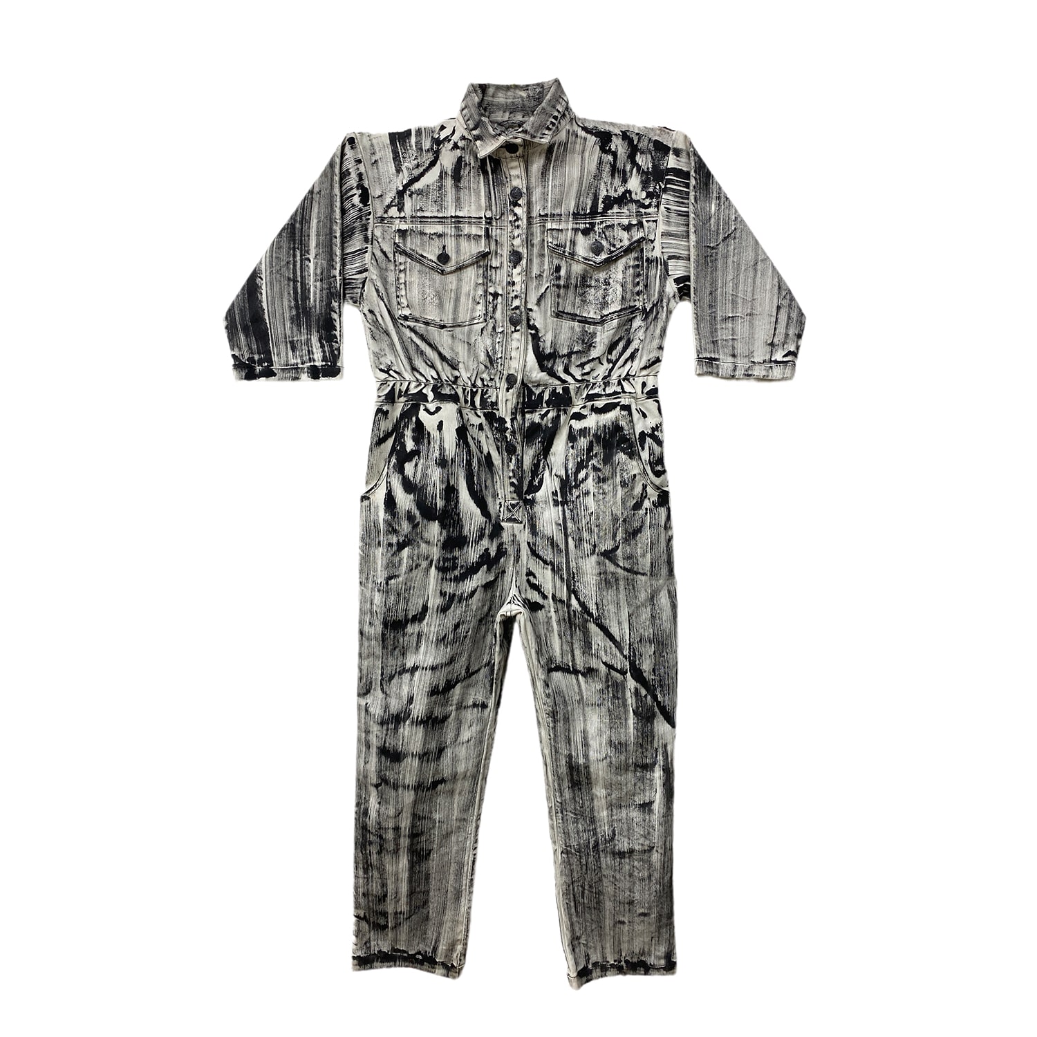 Zasta Studio Women's Color Palette Raw Denim Multicolor Jumpsuit I Three In Black