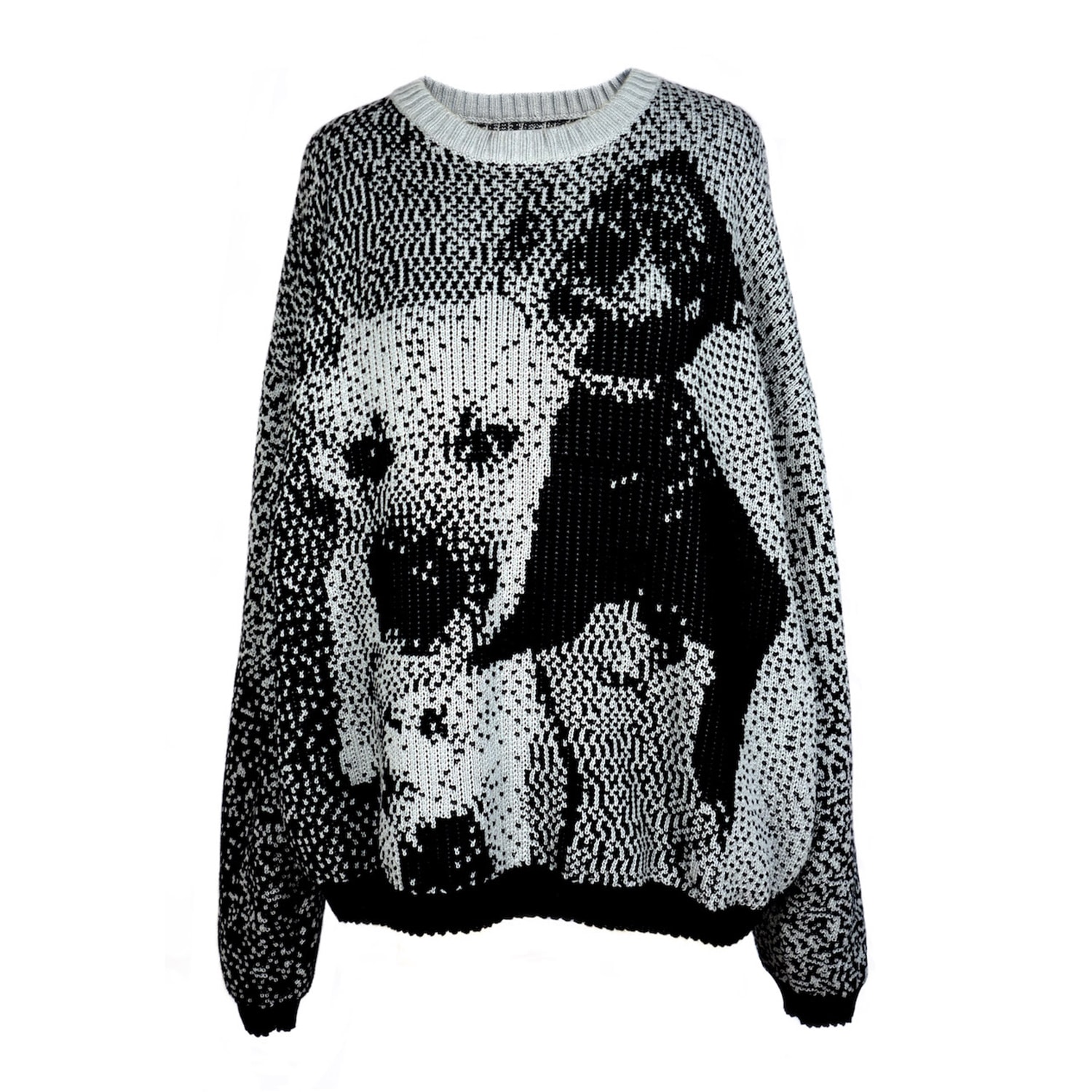 Ccy Currency Women's Blue / Black Dog's Love Sweater - Cotton In Blue/black