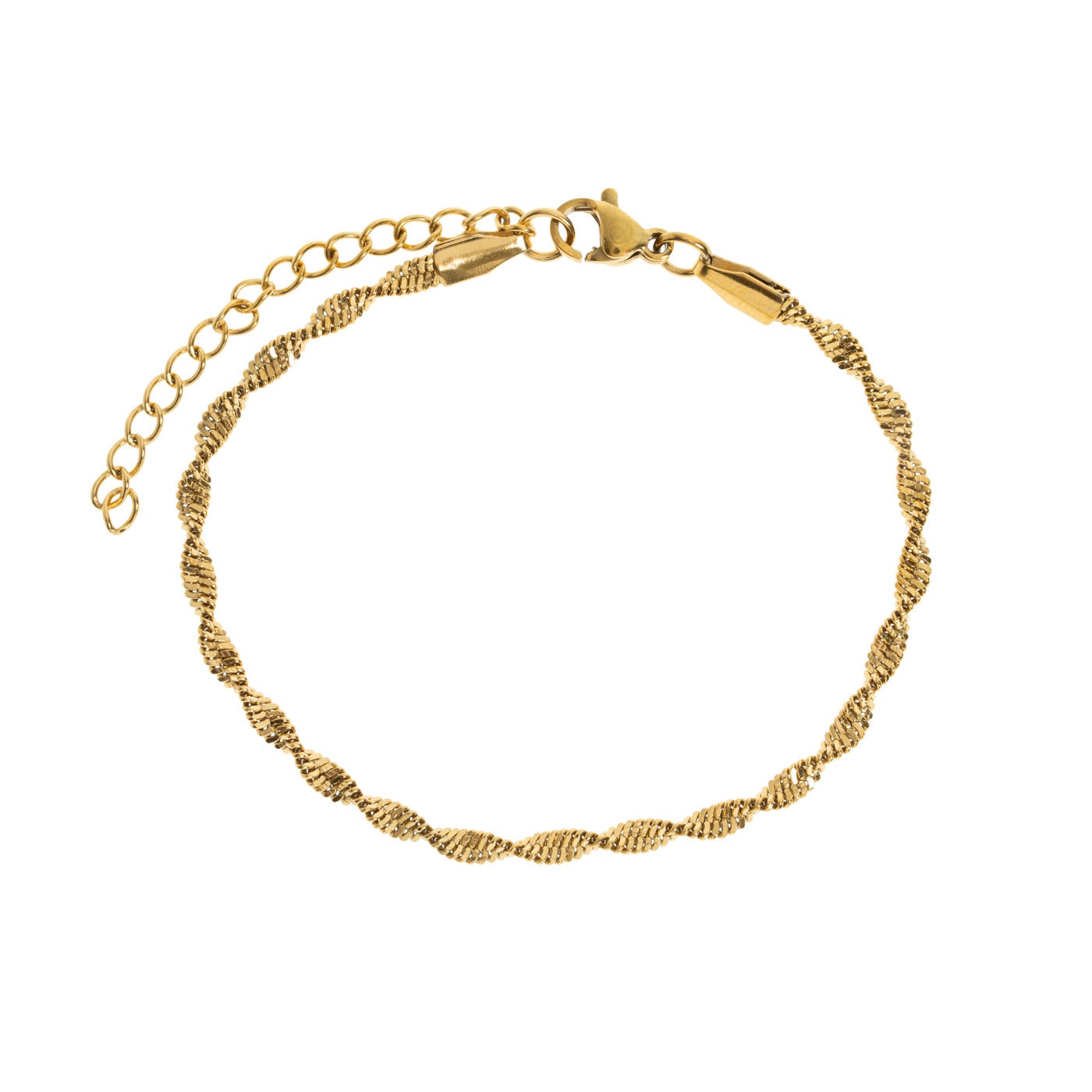 Timi Of Sweden Women's Gold Alex - Twisted Snake Chain Bracelet Stainless Steel