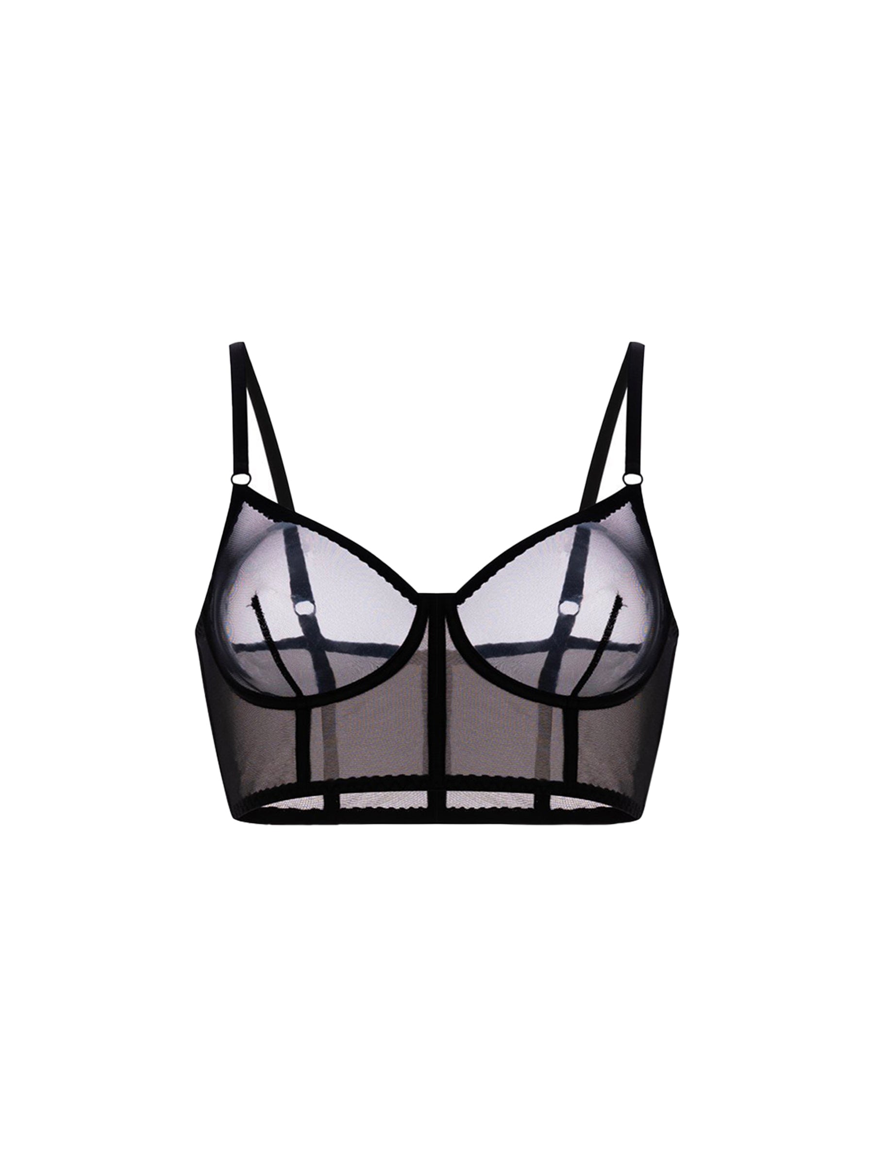 Zhilyova Women's Unnamed Black Corset Bra In Black