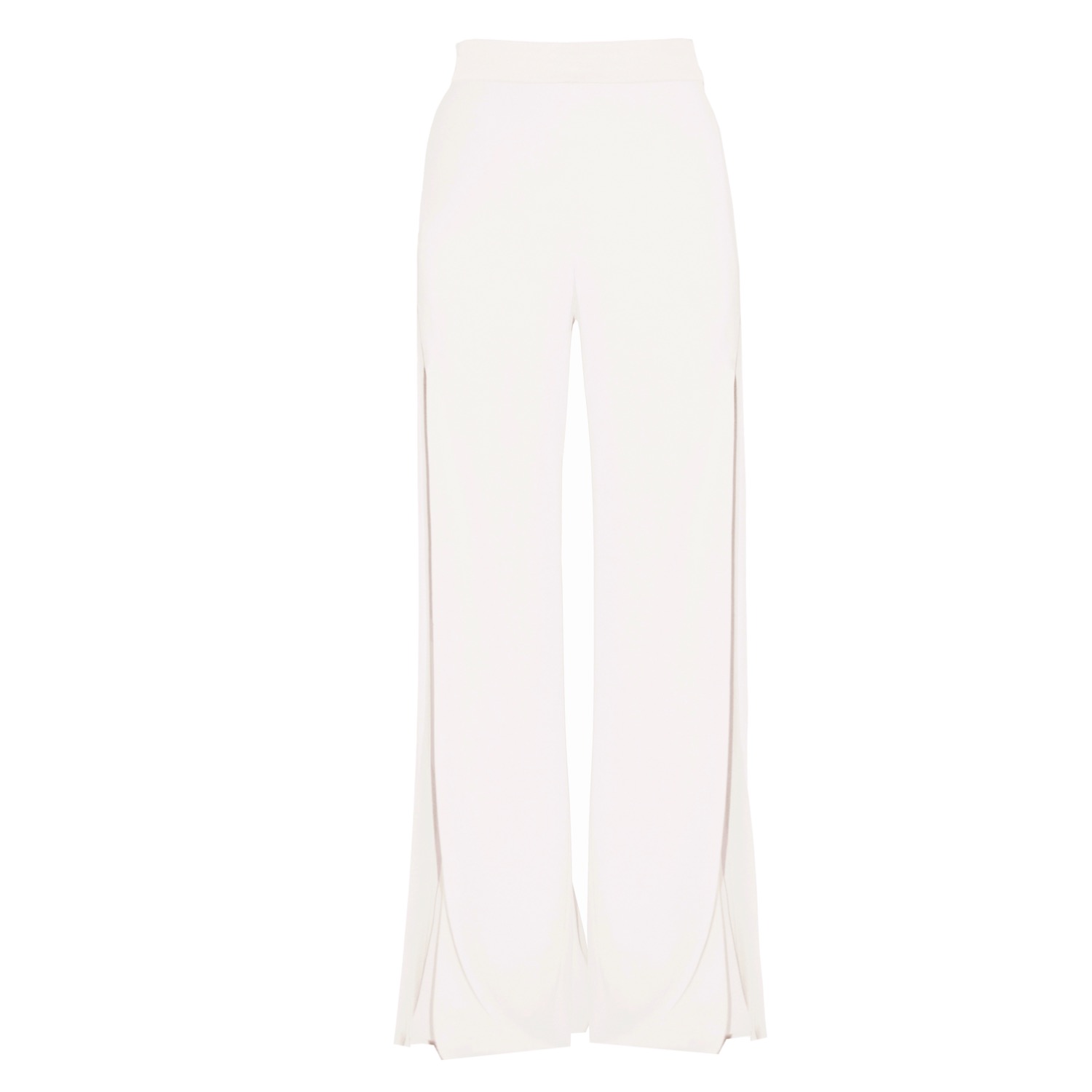 Angelika Jozefczyk Women's White / Neutrals Corfu Trousers With Side Slits Ecru