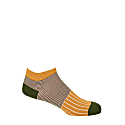 Peper Harow - Made In England Cream Mayfair & Mustard Oxford Stripe Men's Trainer Socks - 2 Pack In Trainer