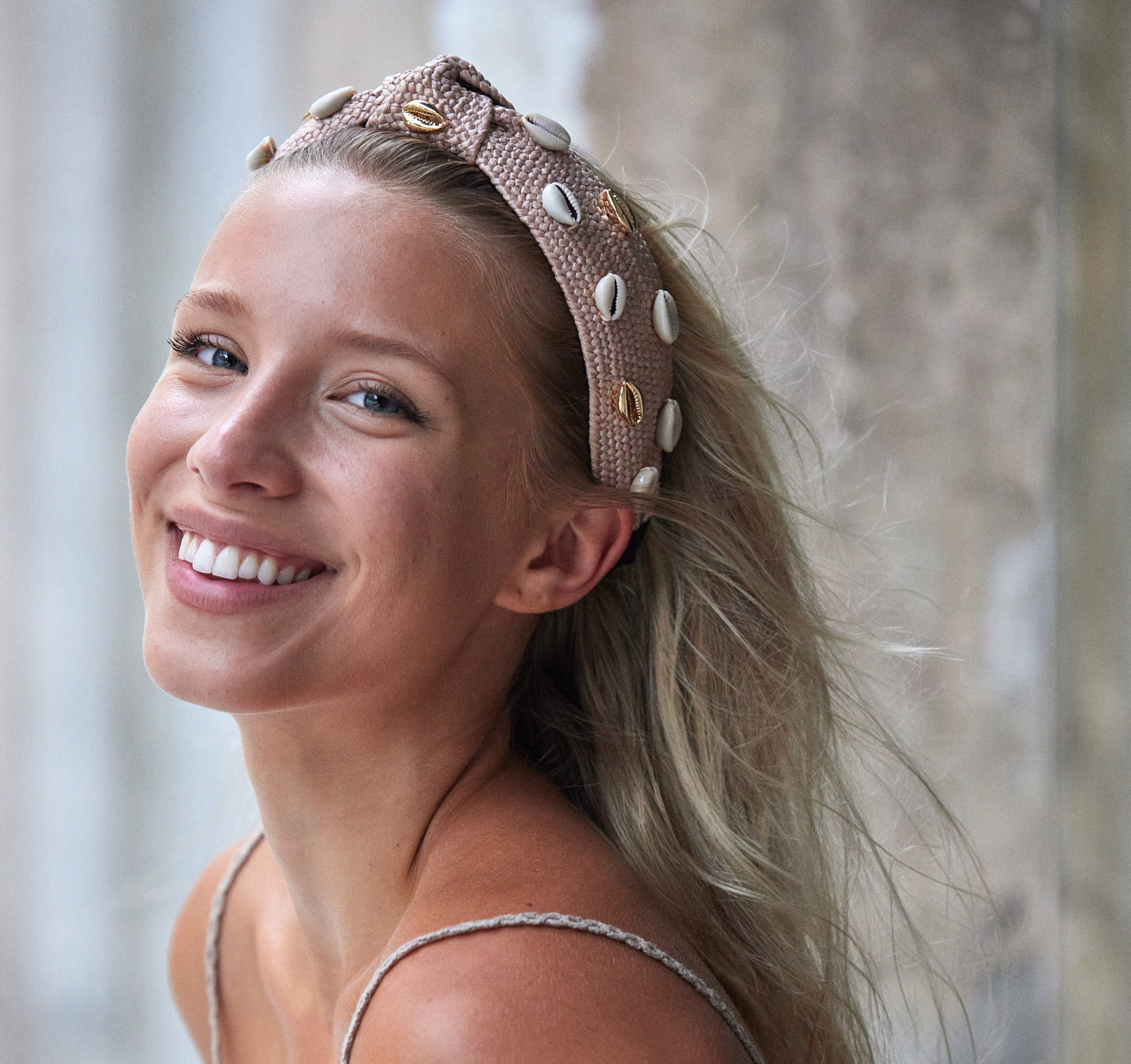 Women's Denim Confetti Headband - Gold | One Size | Adriana Pappas Designs