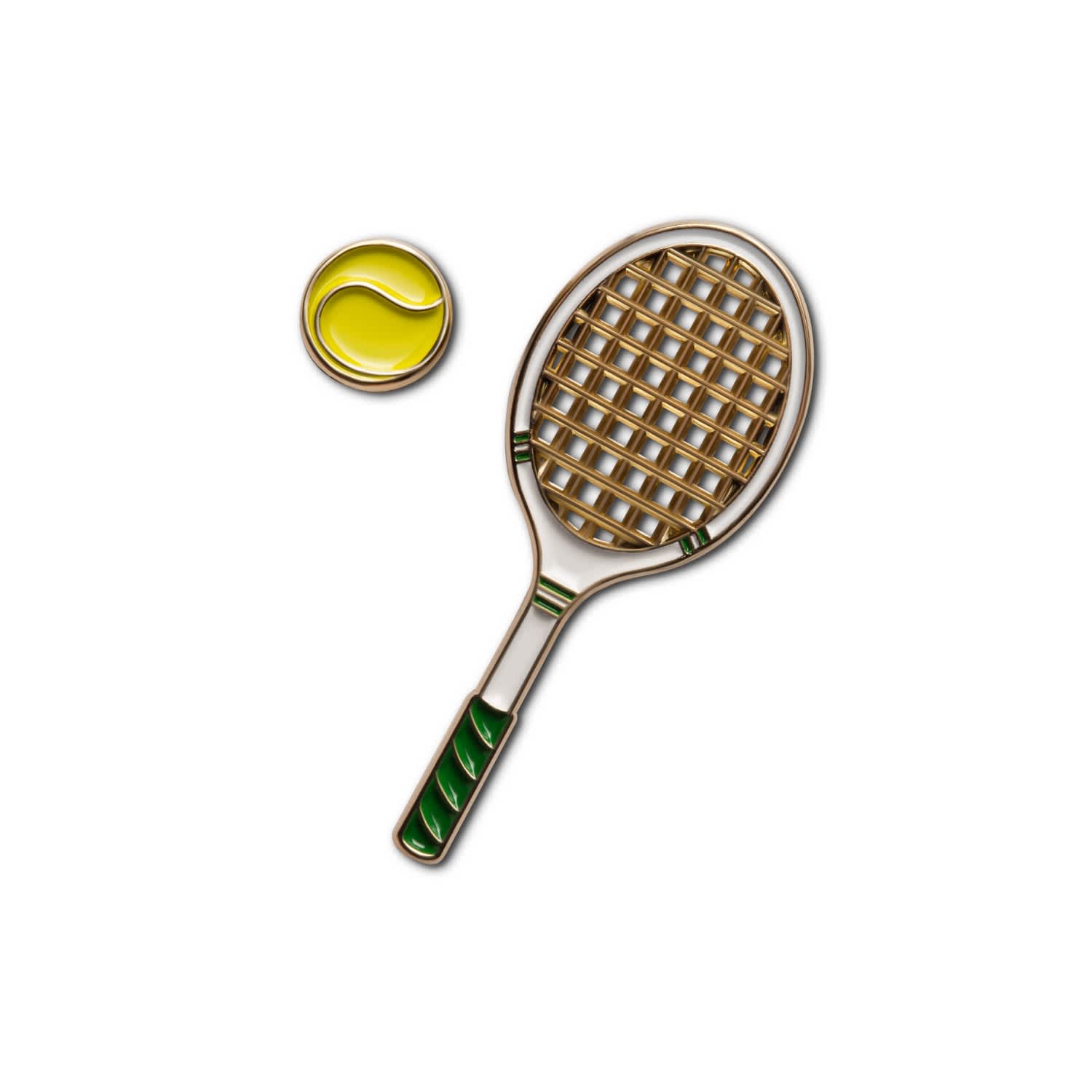 Enamel Pin Tennis Racket | Make Heads Turn | Wolf & Badger