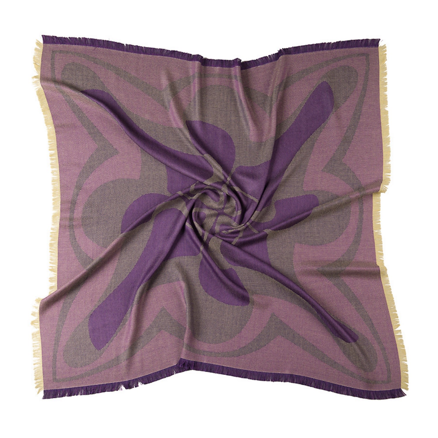 Women’s Pink / Purple Purple Premium Baby Alpaca & Silk Large Bandana Squared Scarf Washein