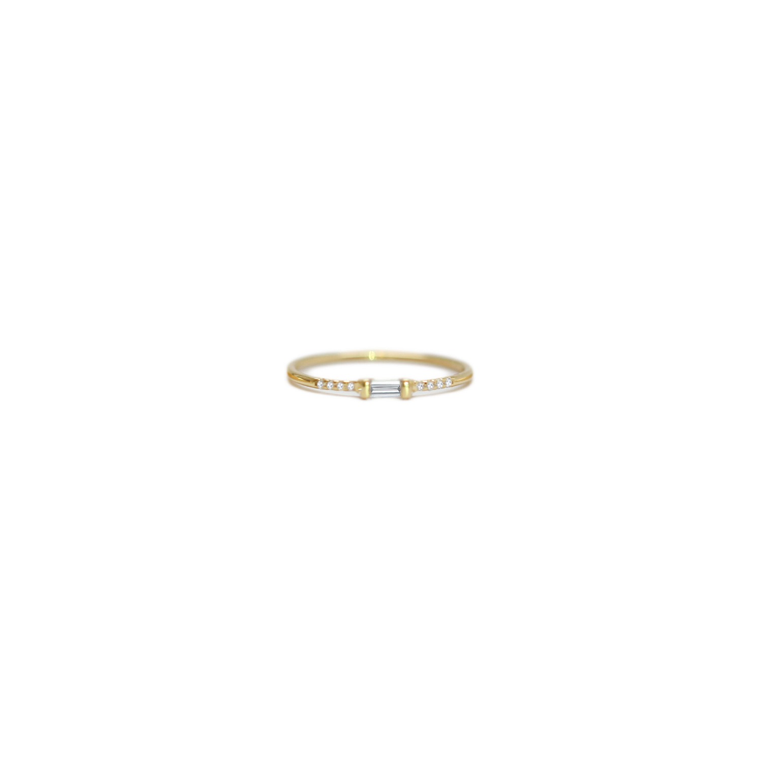 Women’s Gold Diamond Baguette And Pave Diamond Ring Rinoor