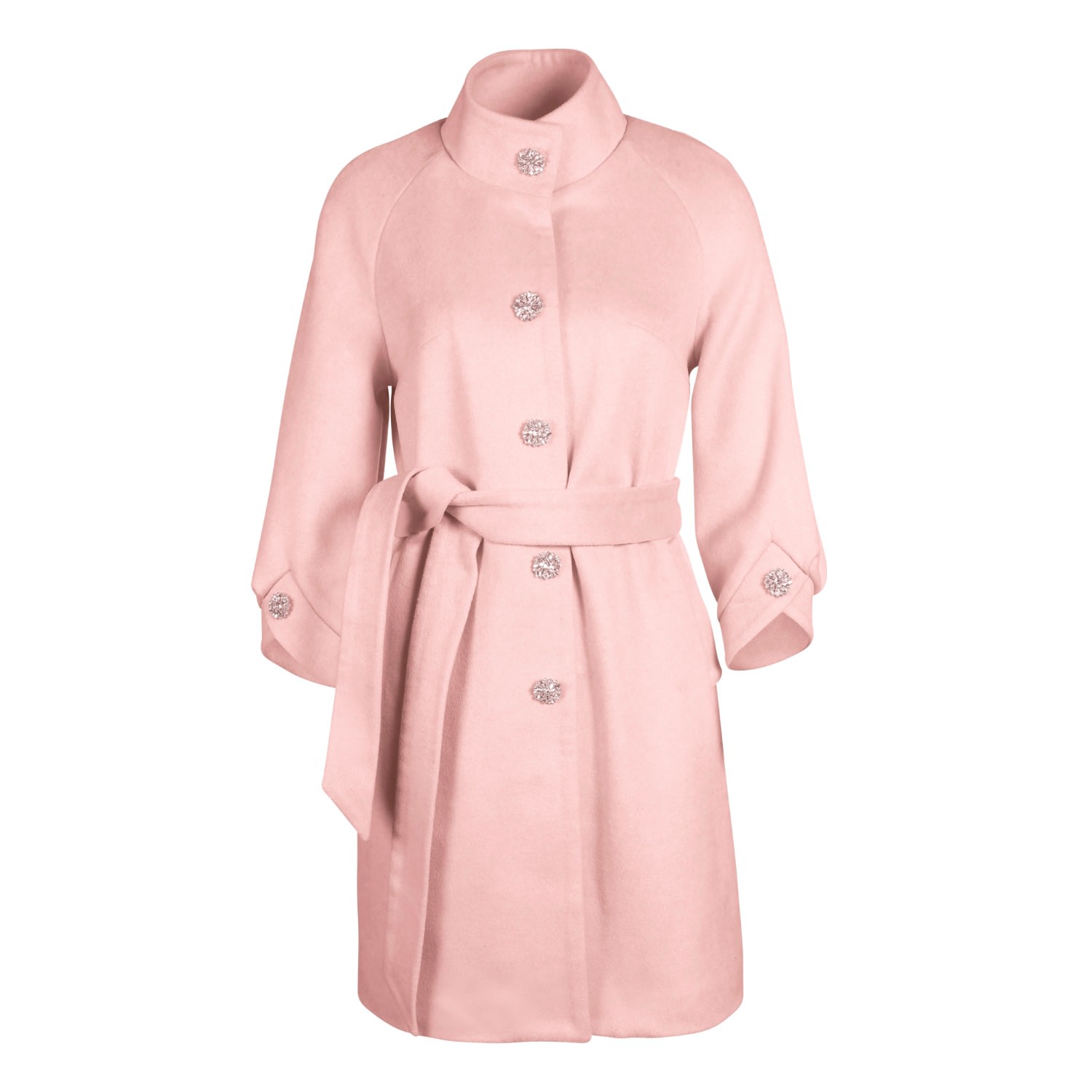 Women’s Pink / Purple ’Taylor’ 100% Cashmere & Wool Coat In Rosa L/Xl Santinni