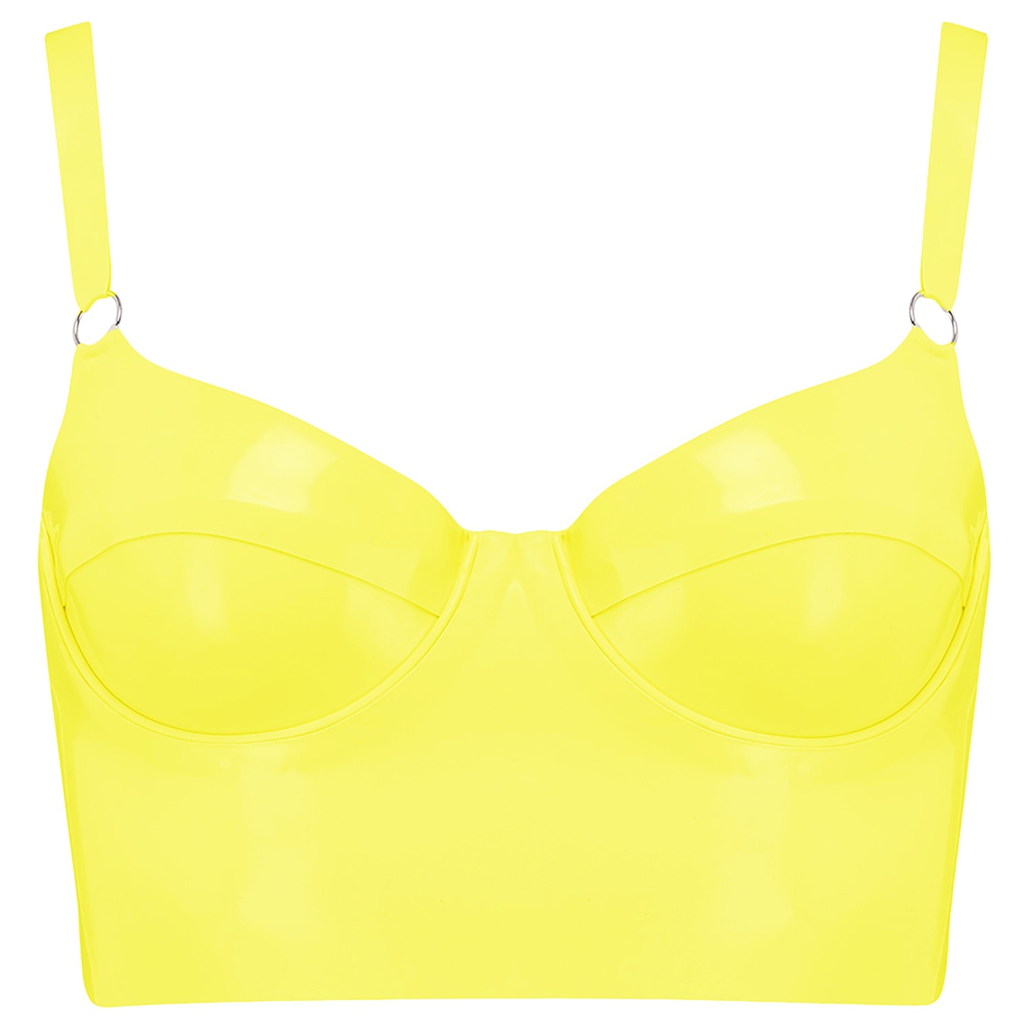 Elissa Poppy Women's Yellow / Orange Latex Full Cup Bra - Yellow In Yellow/orange