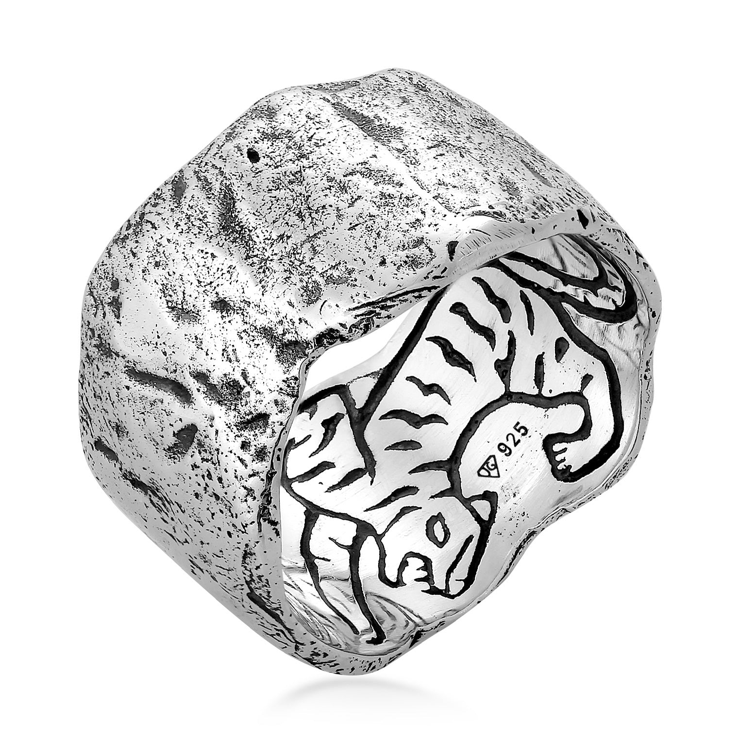 Haze & Glory Men's El Tigre Ring - Silver In Silver