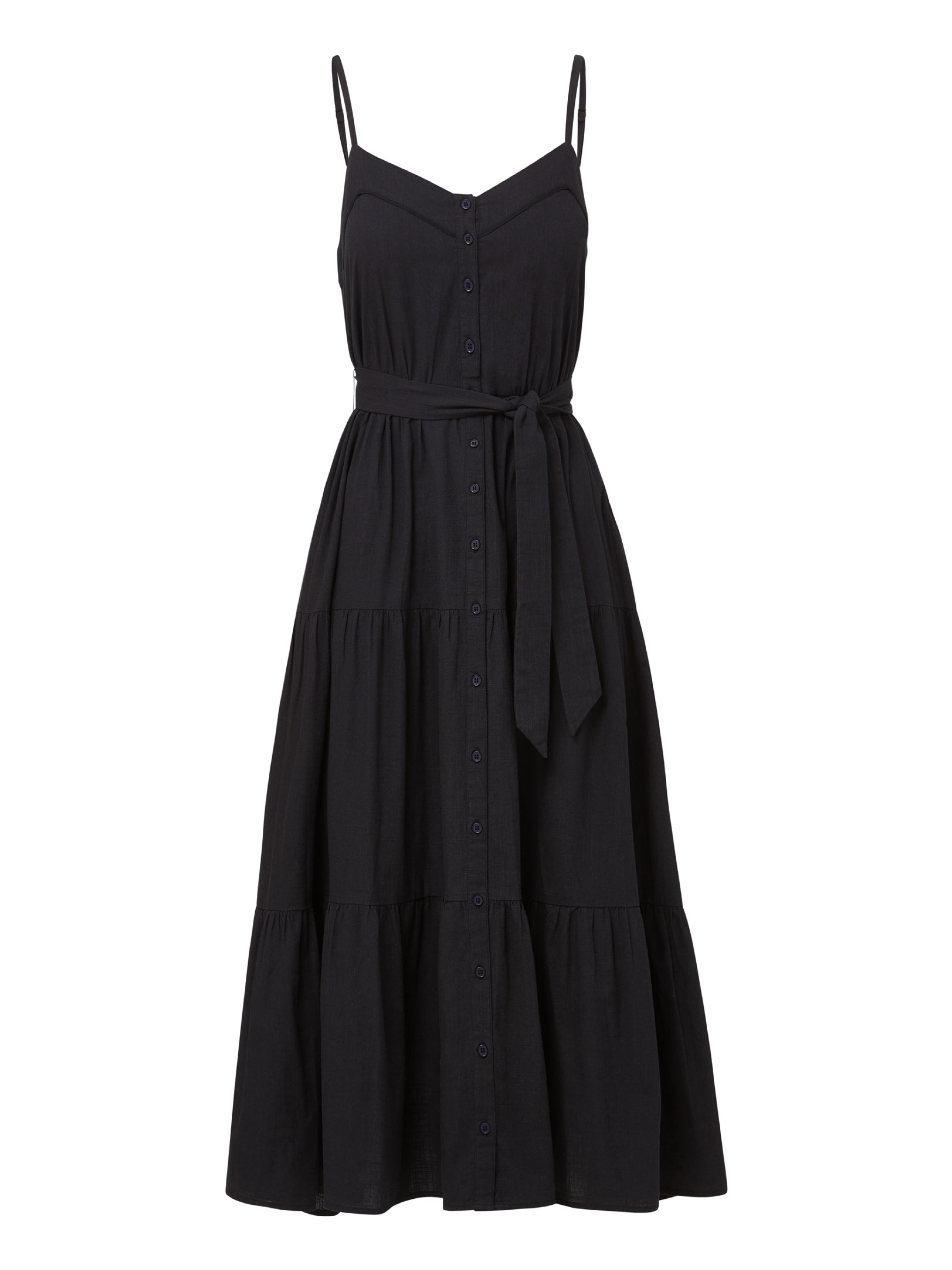 Change Of Scenery Women's Neutrals / Black Addyson Dress In Black Cotton Slub In Black