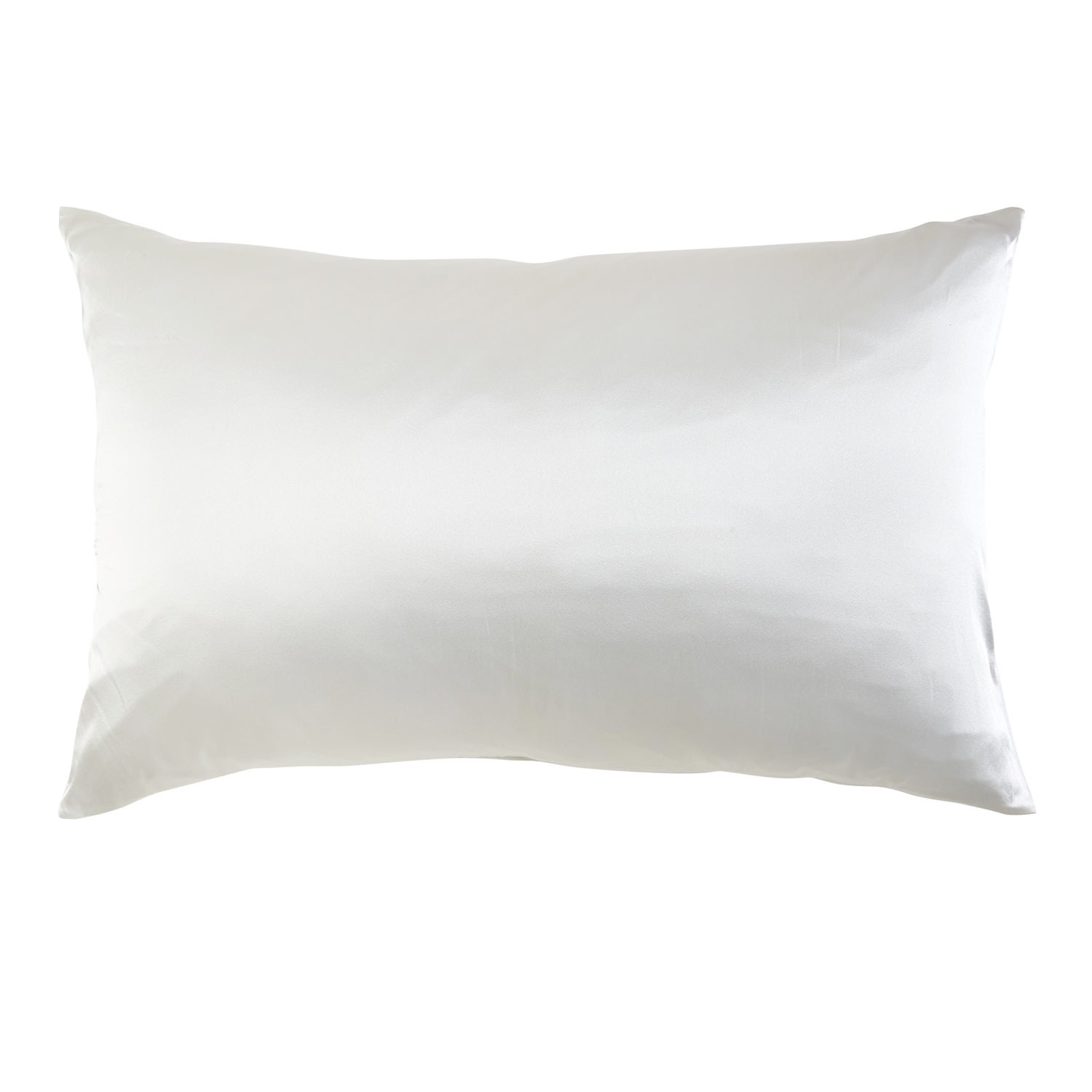 Soft Strokes Silk White Luxury Pure Mulberry Silk Pillowcase - King Size - Drape Collection Neutrals In Fleur De Sel In White