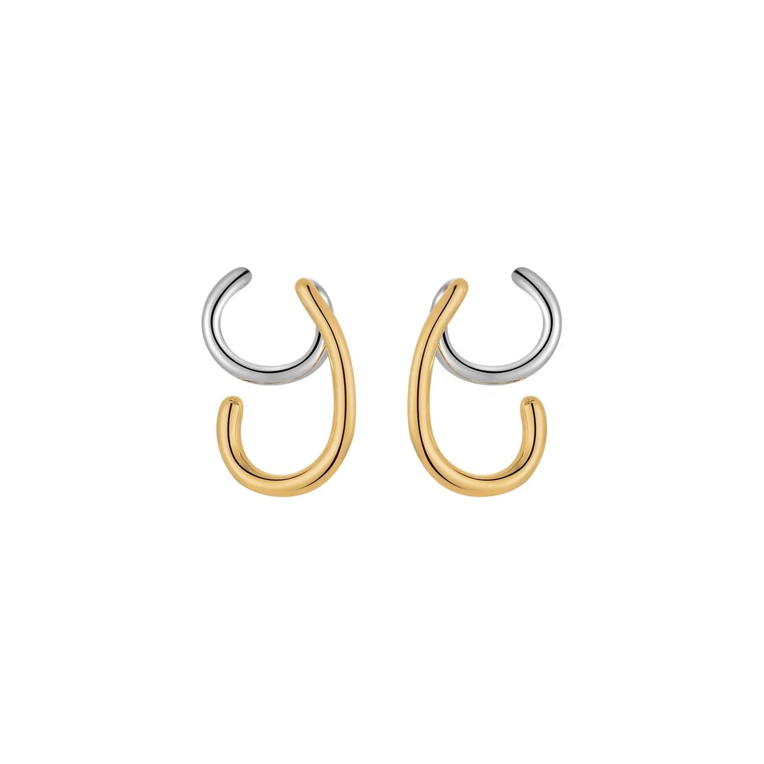 Outofoffice Women's Mixed Ear Cuff Gold Silver Earring Climber