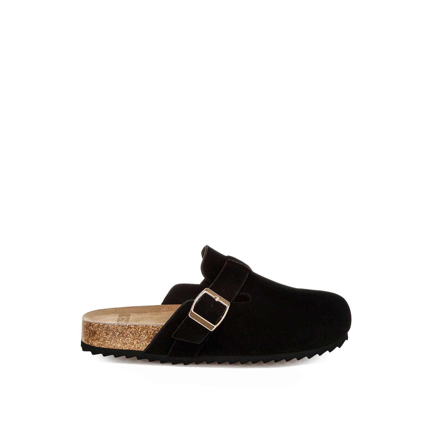 Rag & Co Women's Ratiha Buckle Accent Slip-on Footbed Mules In Black In Black