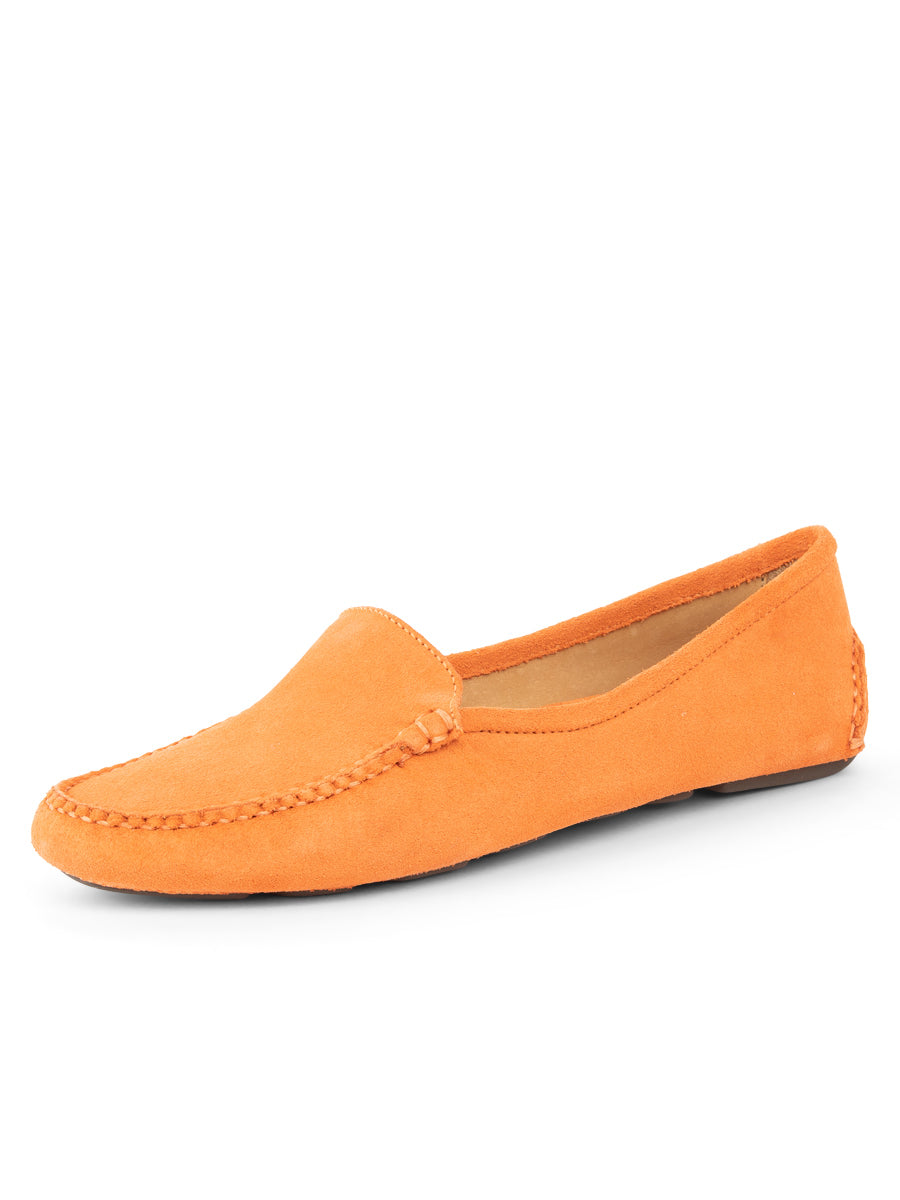 Women’s Yellow / Orange Jillian Driving Moccasin Tangerine 6.5 Uk Patricia Green