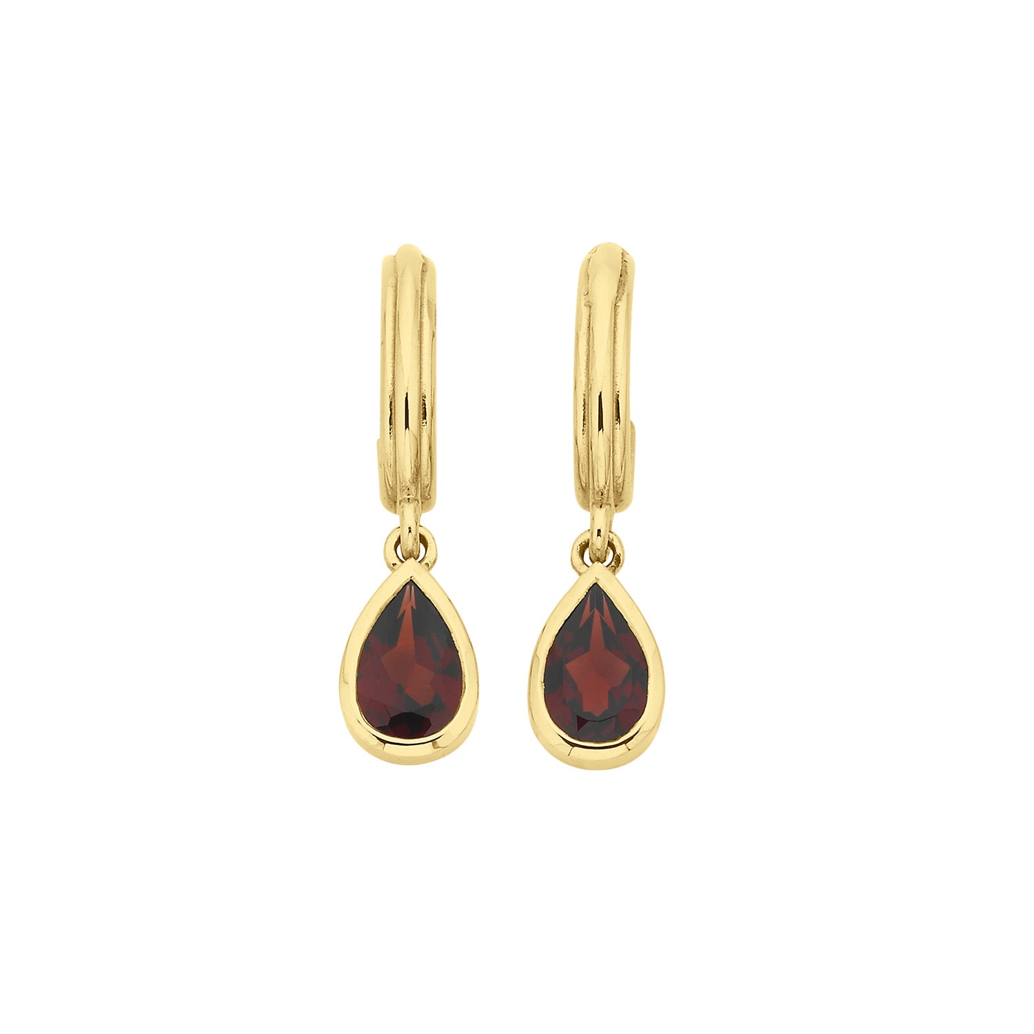 Zoe And Morgan Women's Gold / Red Ophelia Hoops Gold With Garnet In Multi