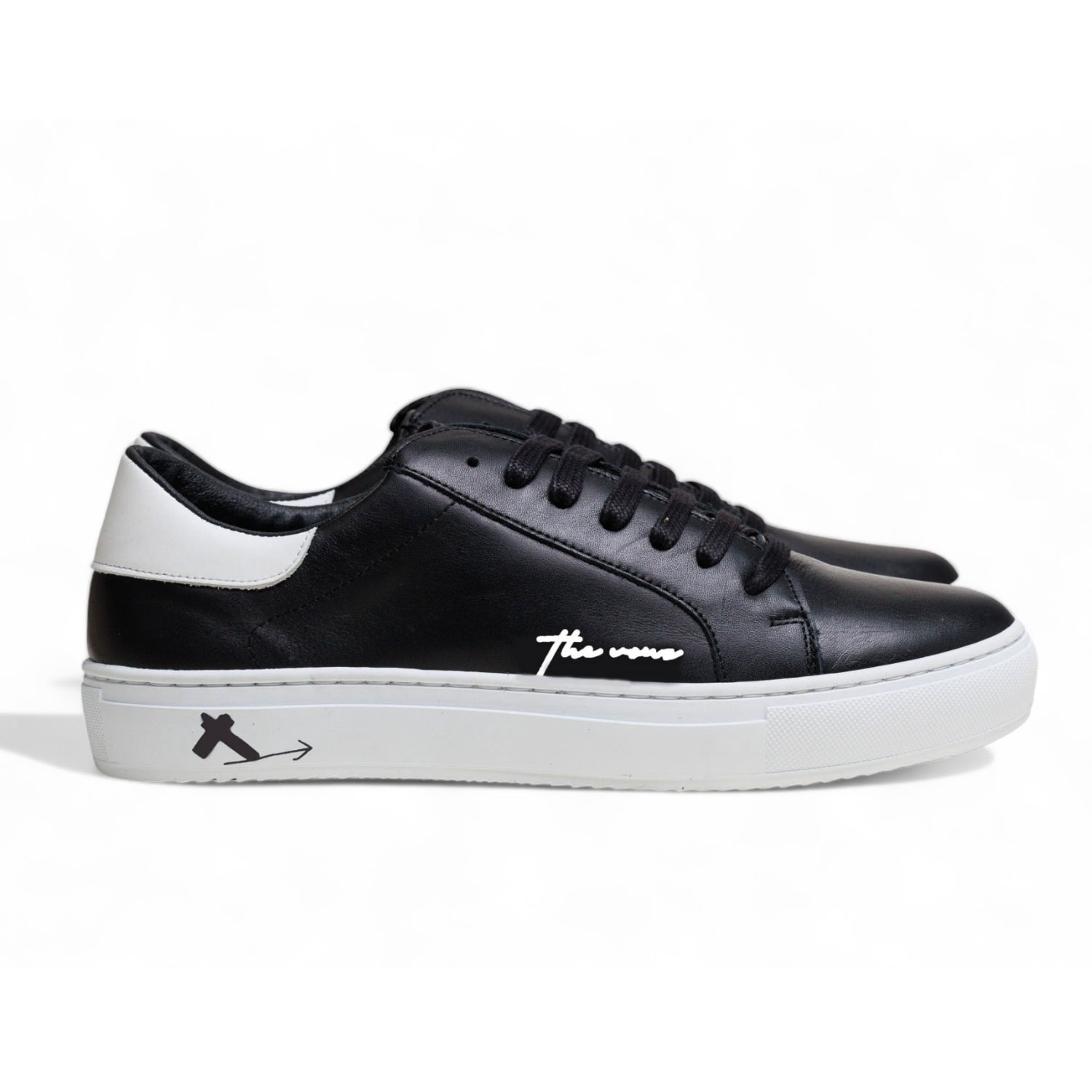 Women’s Spanish Black Leather Sneakers With White Leather Finishing 4 Uk The Vouz