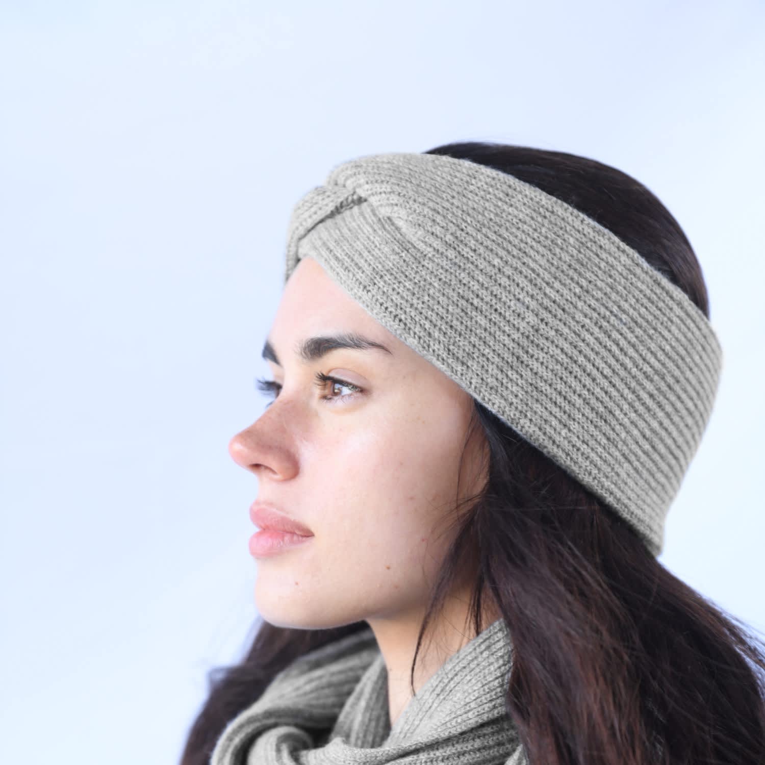 Light Grey Classic Cashmere Headband by ecova