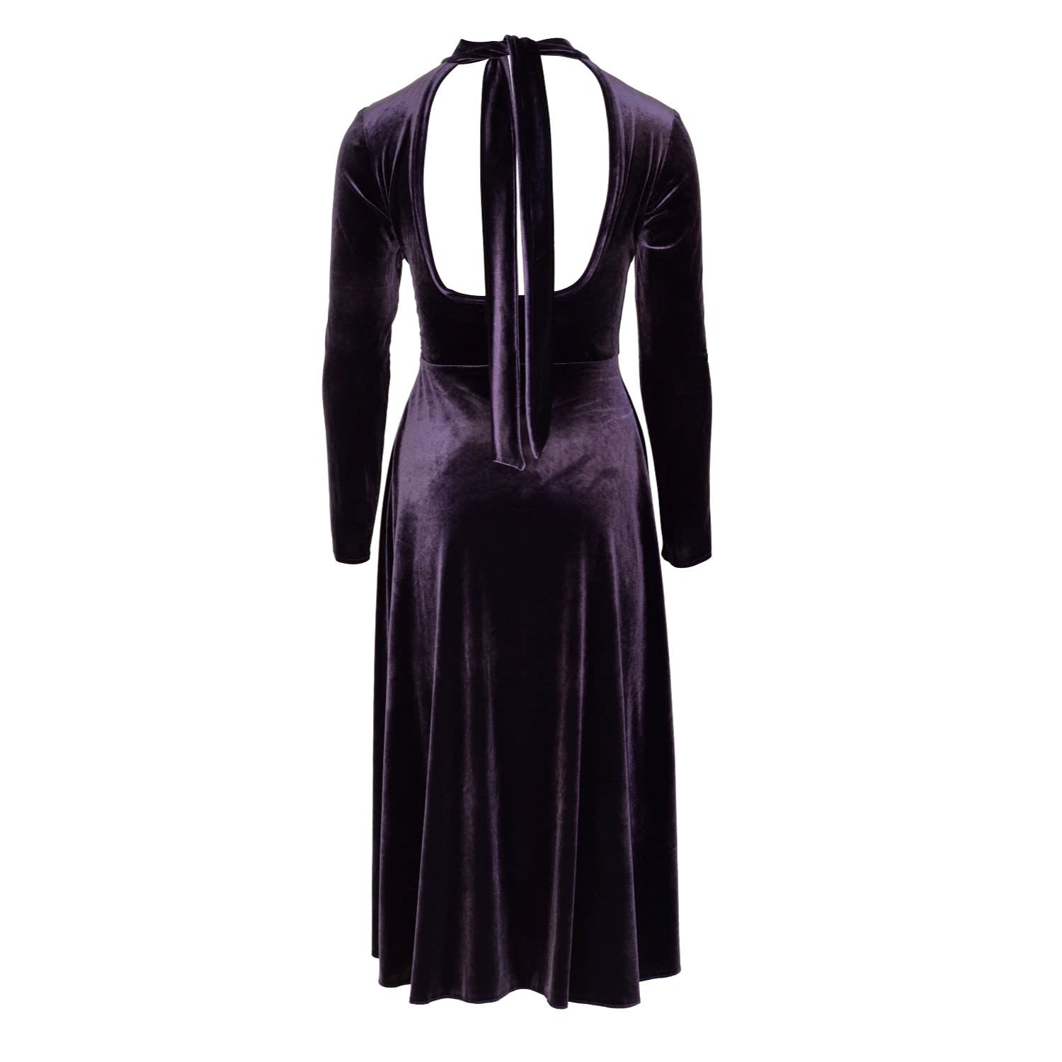 dark purple velvet dress