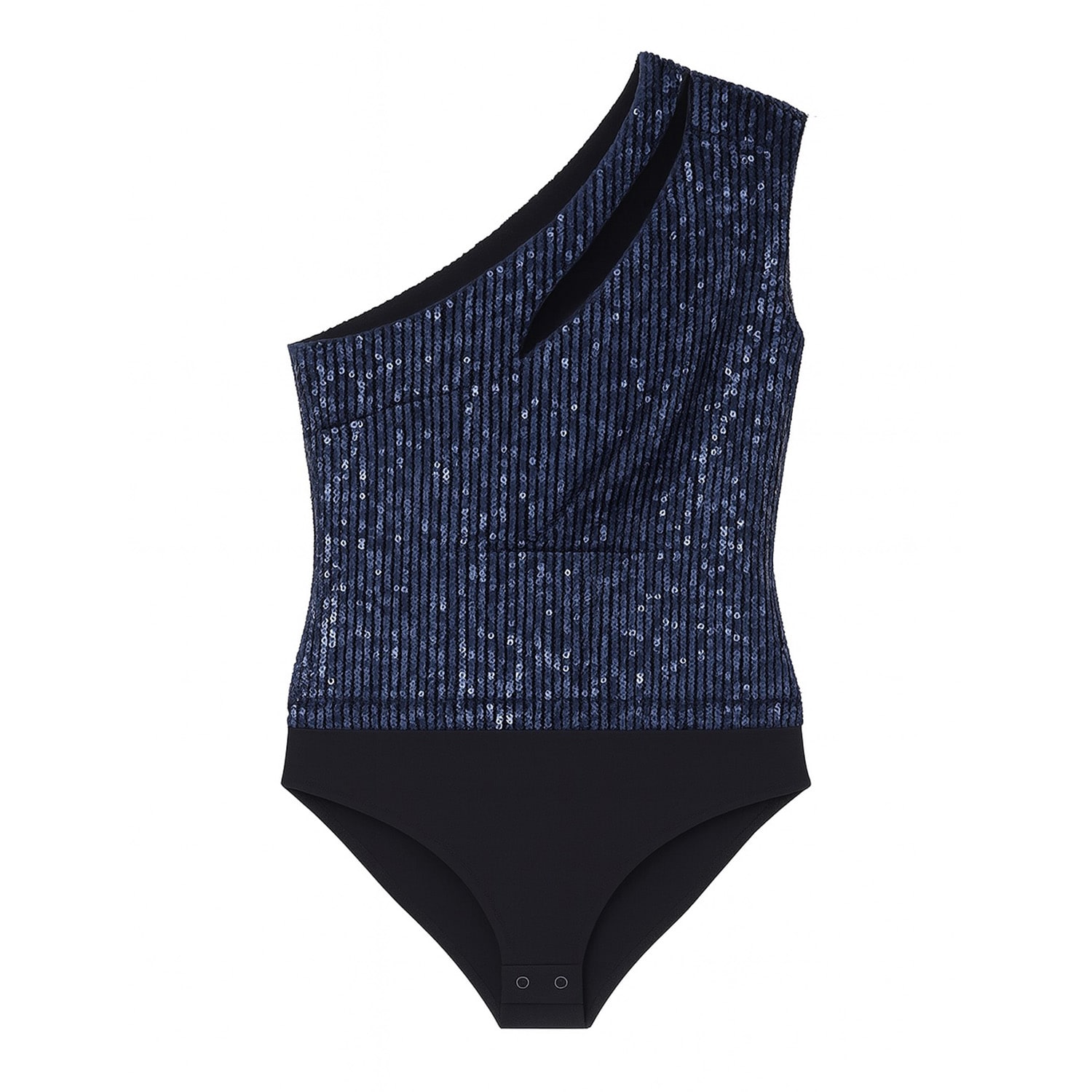 The Molc Women's Blue / Black Amy Sequined Bodysuit