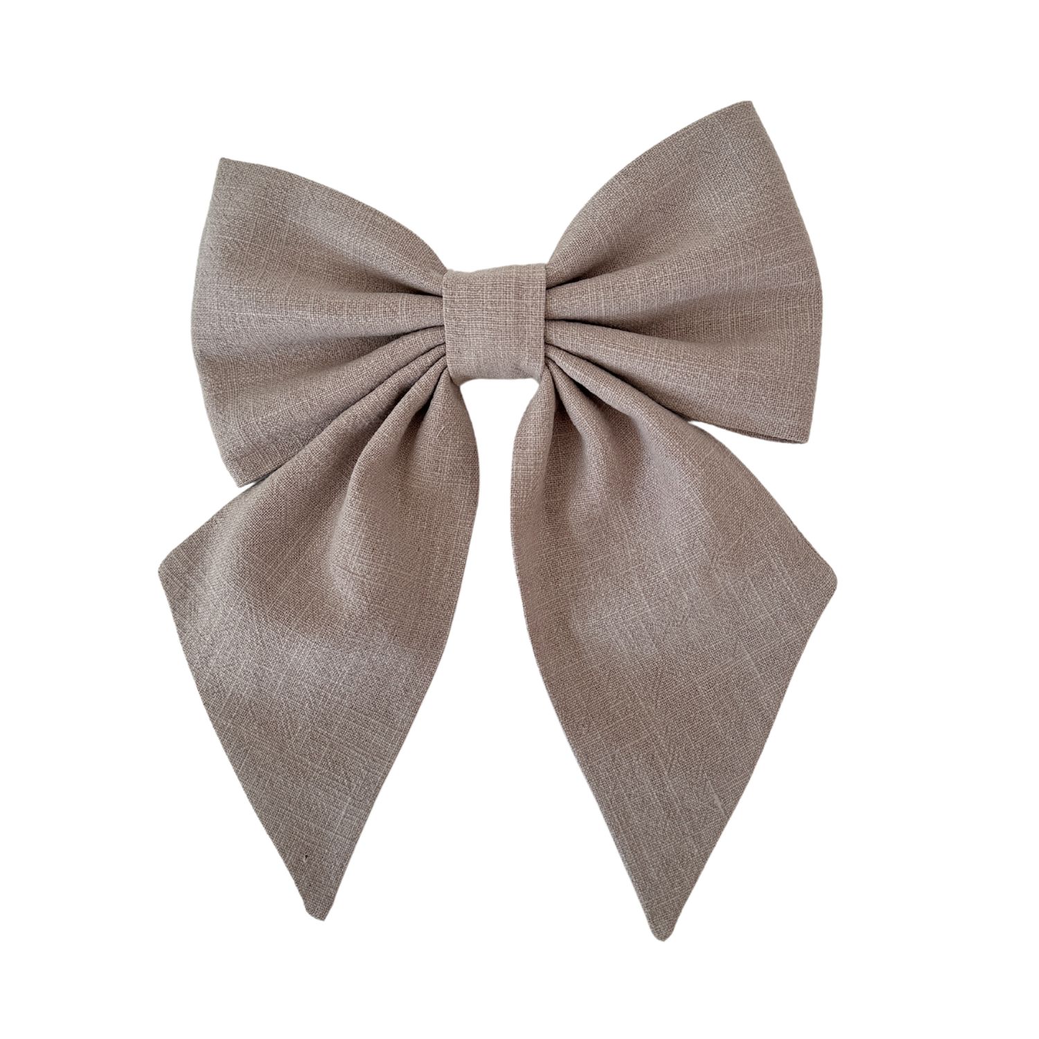 Sylki Women's Neutrals Hair Bow Clip - Linen - Sand