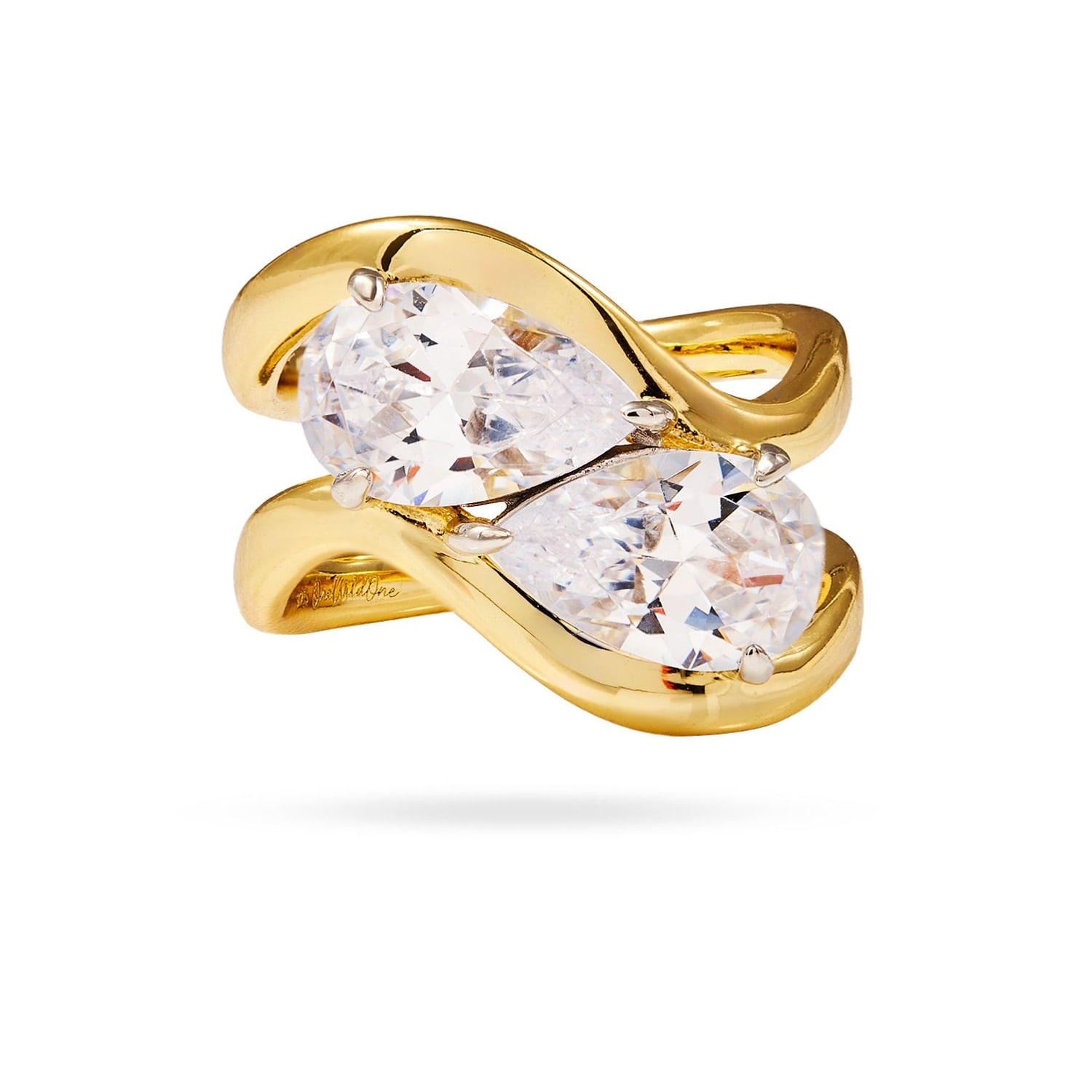 Onewildone Women's Gold Just A Girl East West Ring In Gold