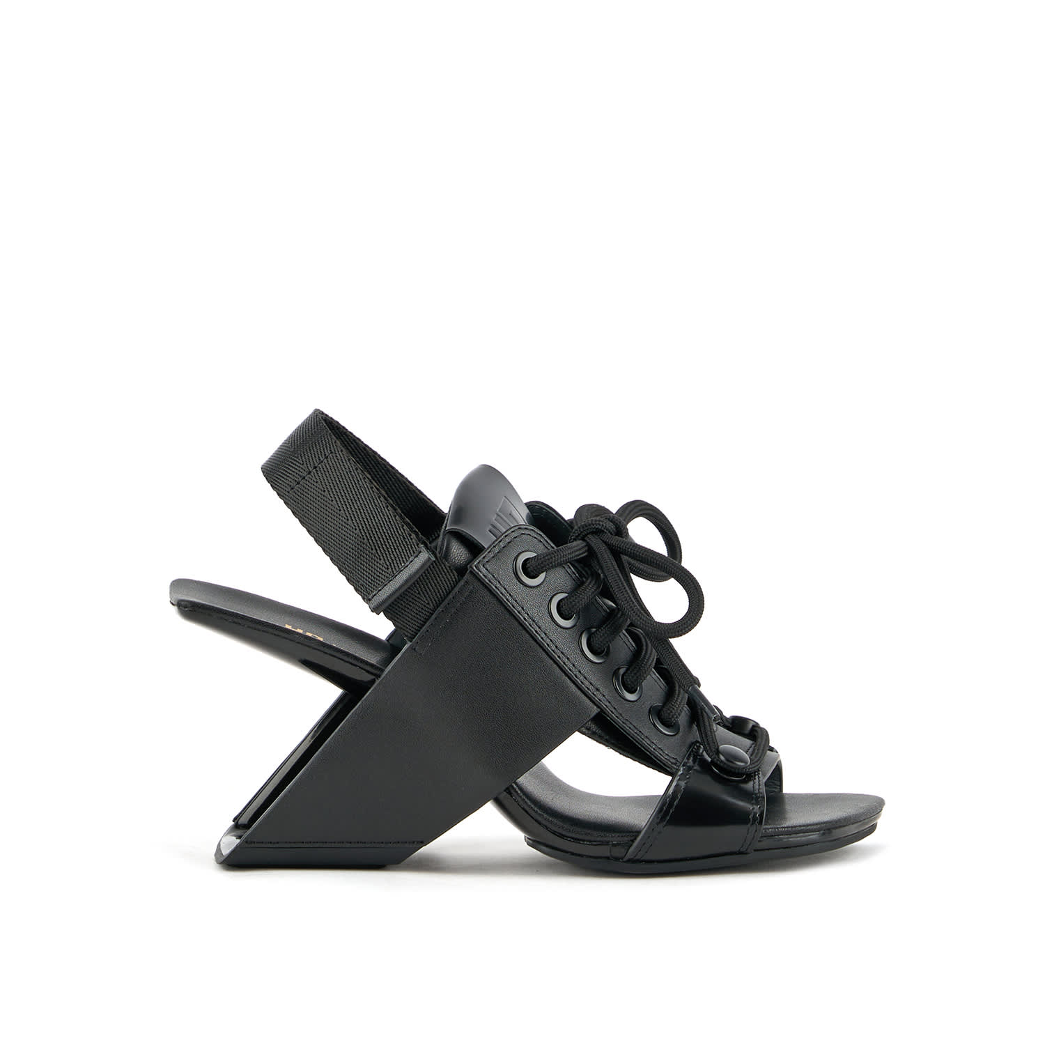 United Nude Loop Sporty Hi Sandal In Black