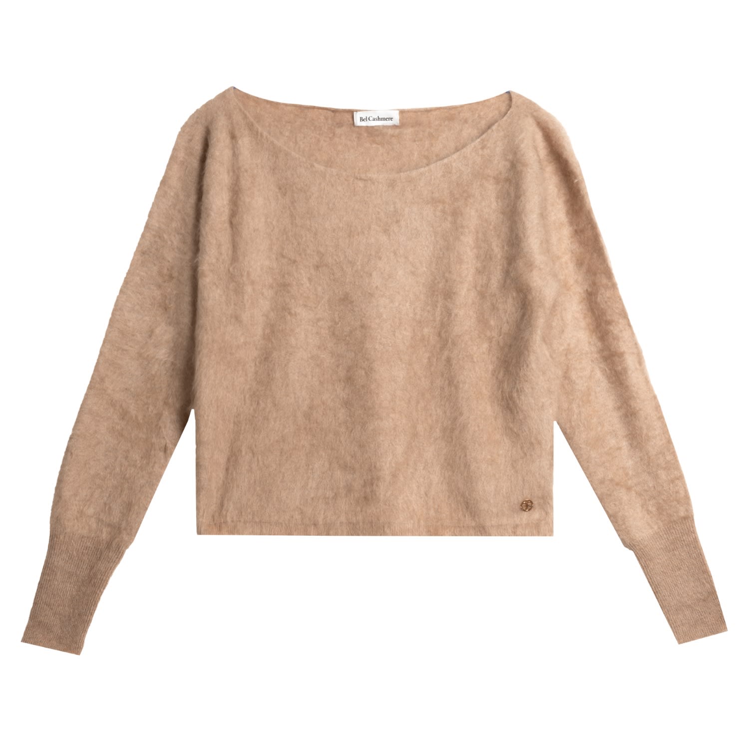 Bel Cashmere Women's Brown Claudia Brushed Cashmere Beige In Brown
