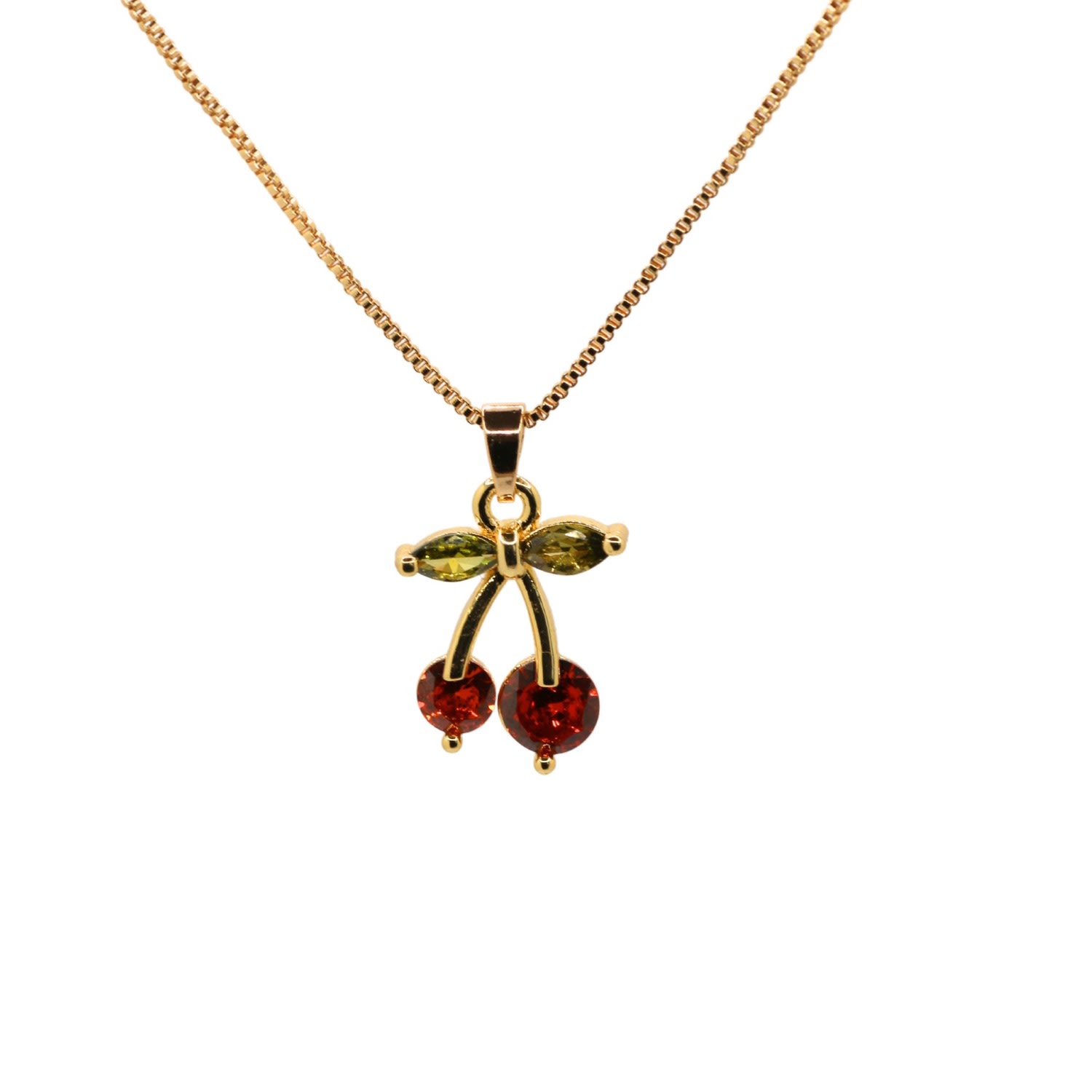 Women’s Gold / Red Cherry Affair Pendant Tikkhu Jewelry