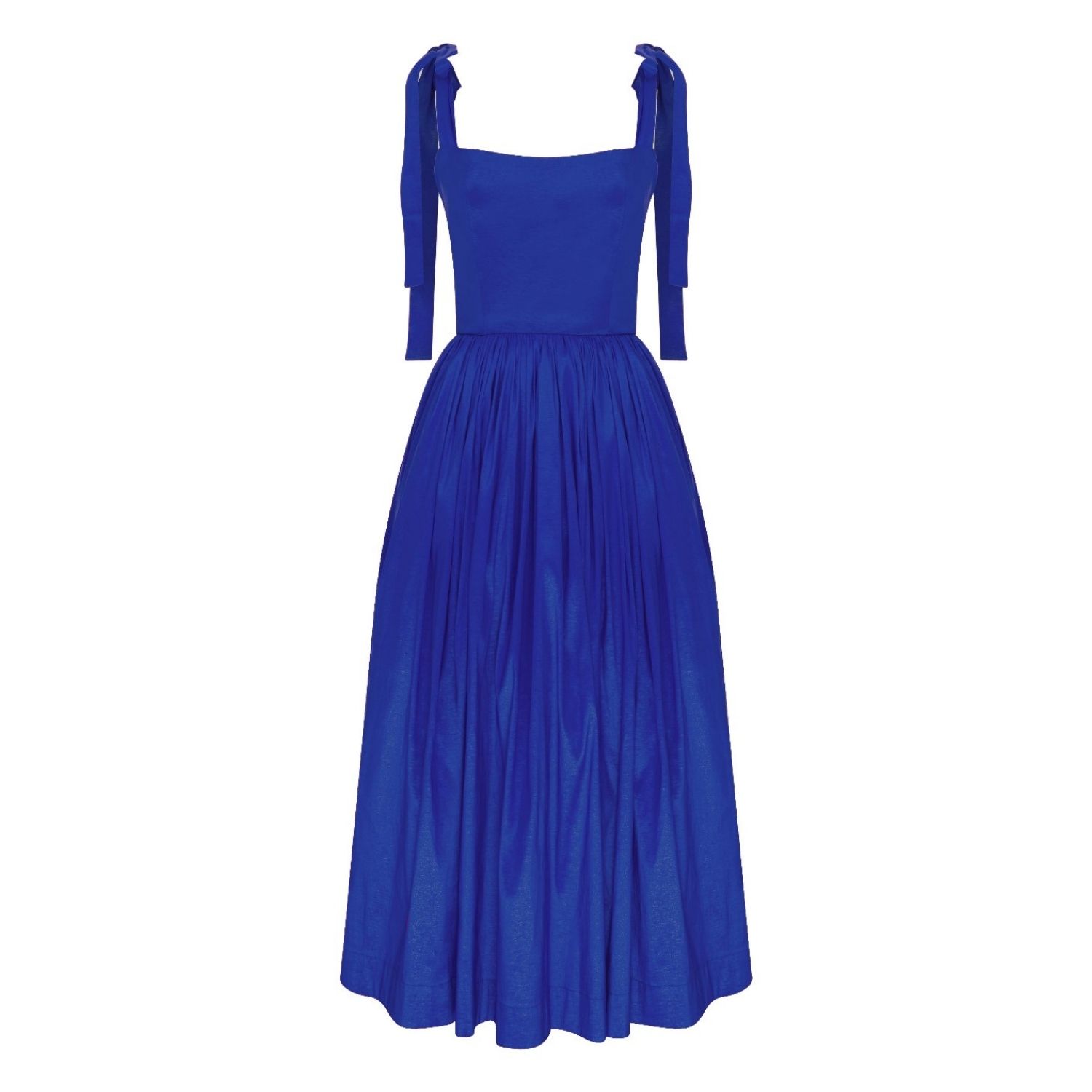Women's Blue Sibby Midi Dress In Bleu | Medium | Nazli Ceren