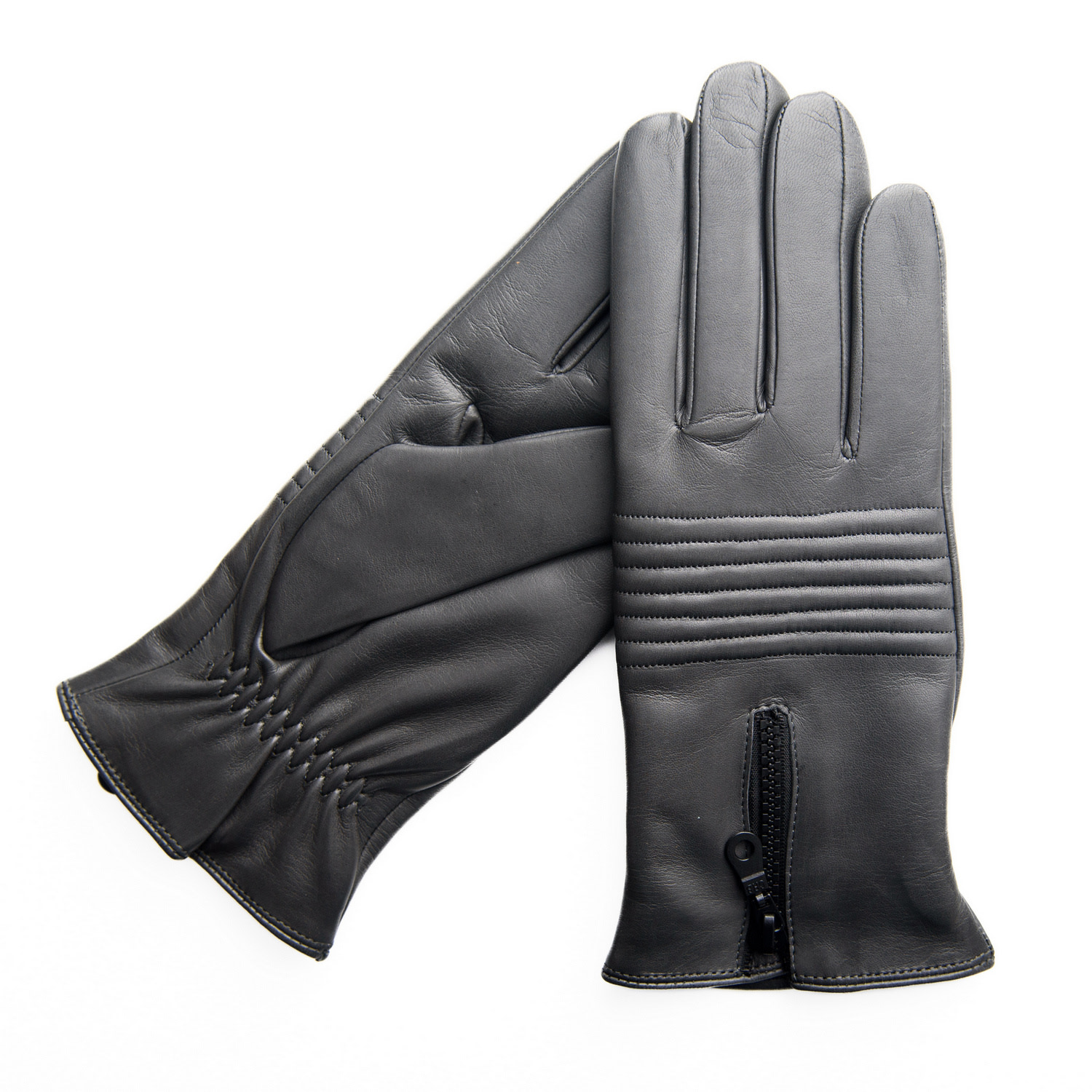 Grey Davison / Men Leather Gloves - Iron 8.5" Karma Leather Gloves