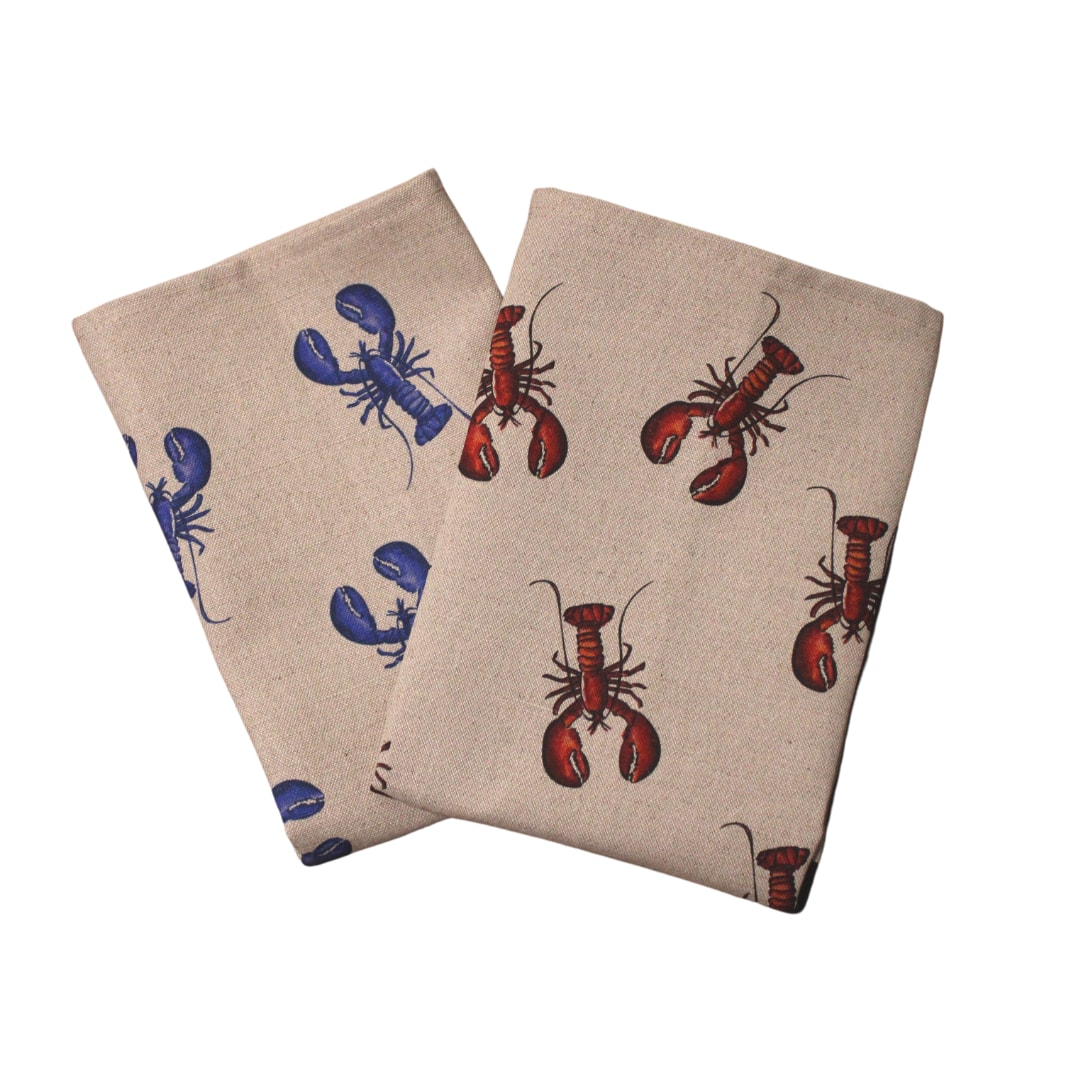 Set Of 2 Tea Towels - Blue One Size Milly Sands