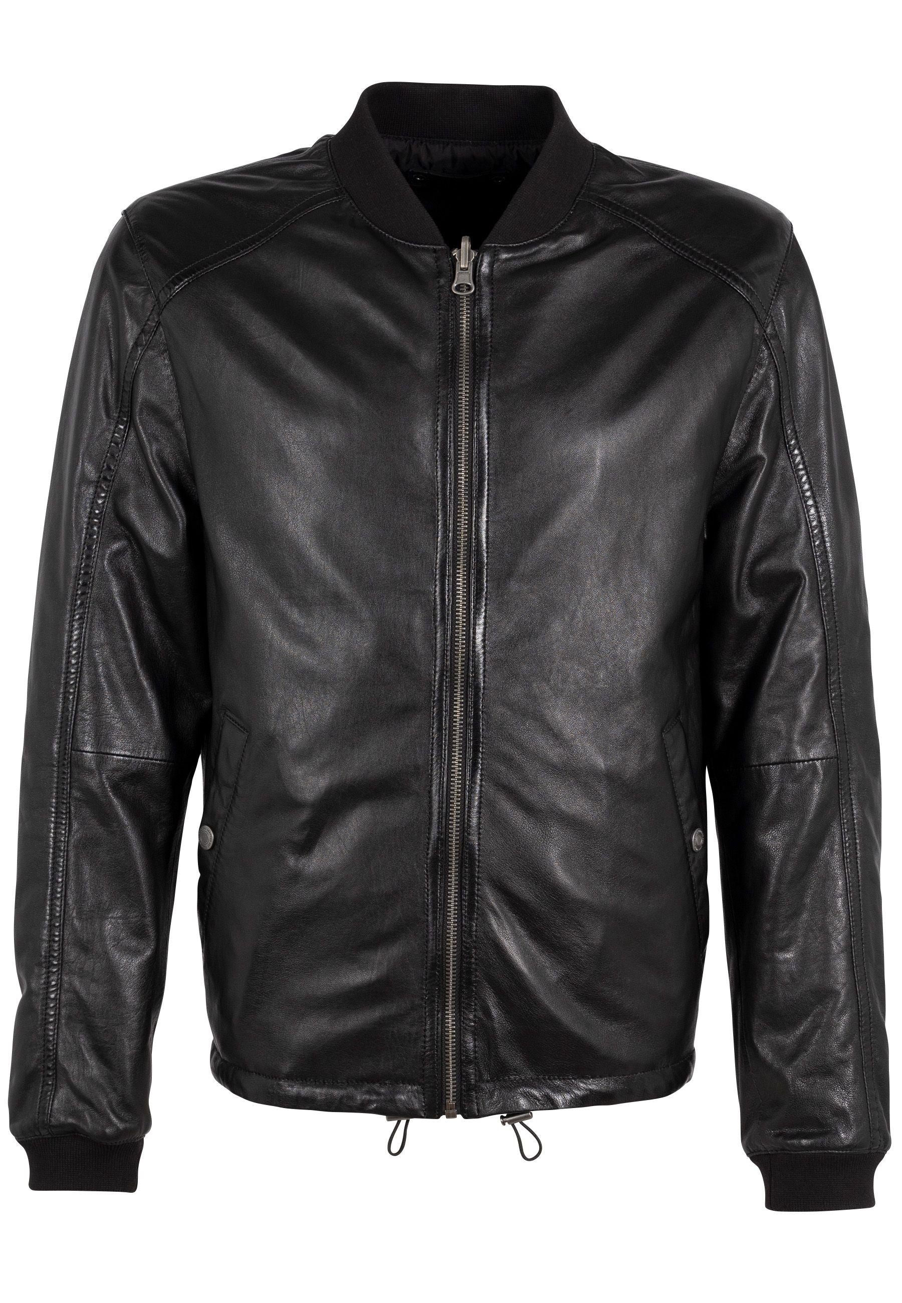 Mauritius Men's Cranch Cf Leather Jacket, Black - Reversible In Black